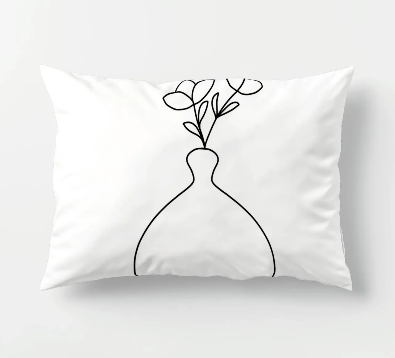 Vaso minimalista - Line Art Design cuscino da Whole©