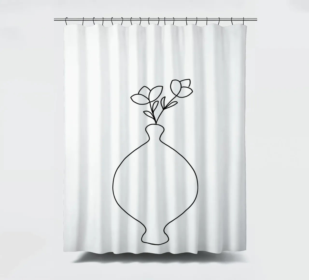 Vaso minimalista - Line Art Design tenda da doccia da Whole©