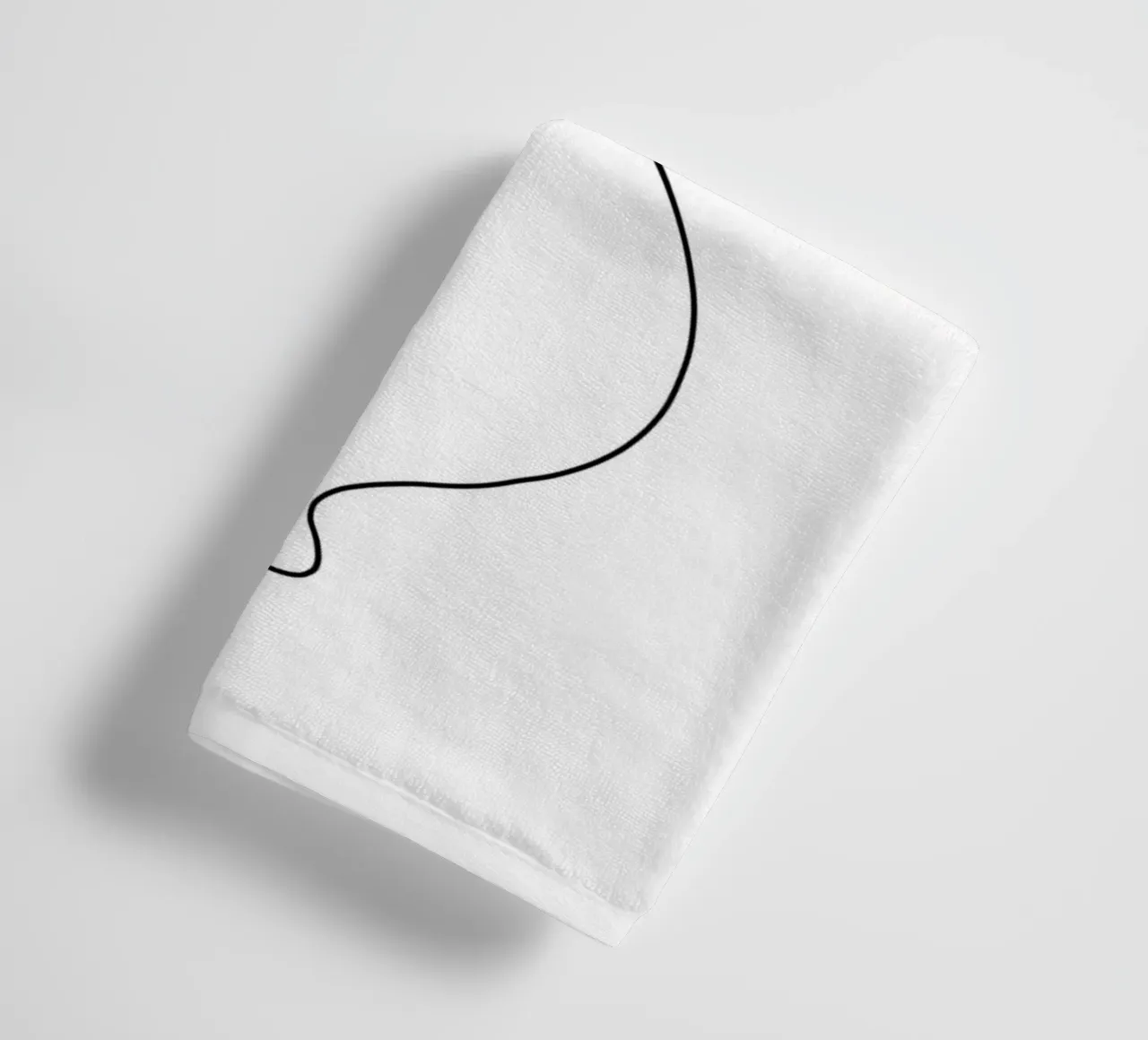 Minimalist vase - Line Art Design towel by Whole©
