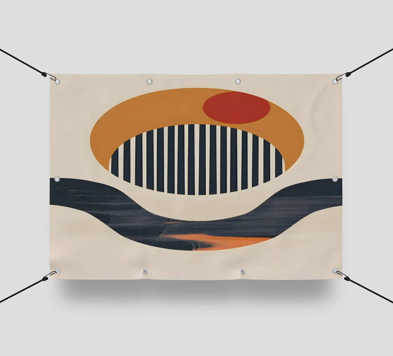 abstract modern circles telo in pvc da LisaArtes