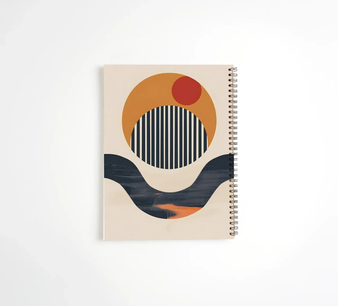 abstract modern circles spiral notebook by LisaArtes