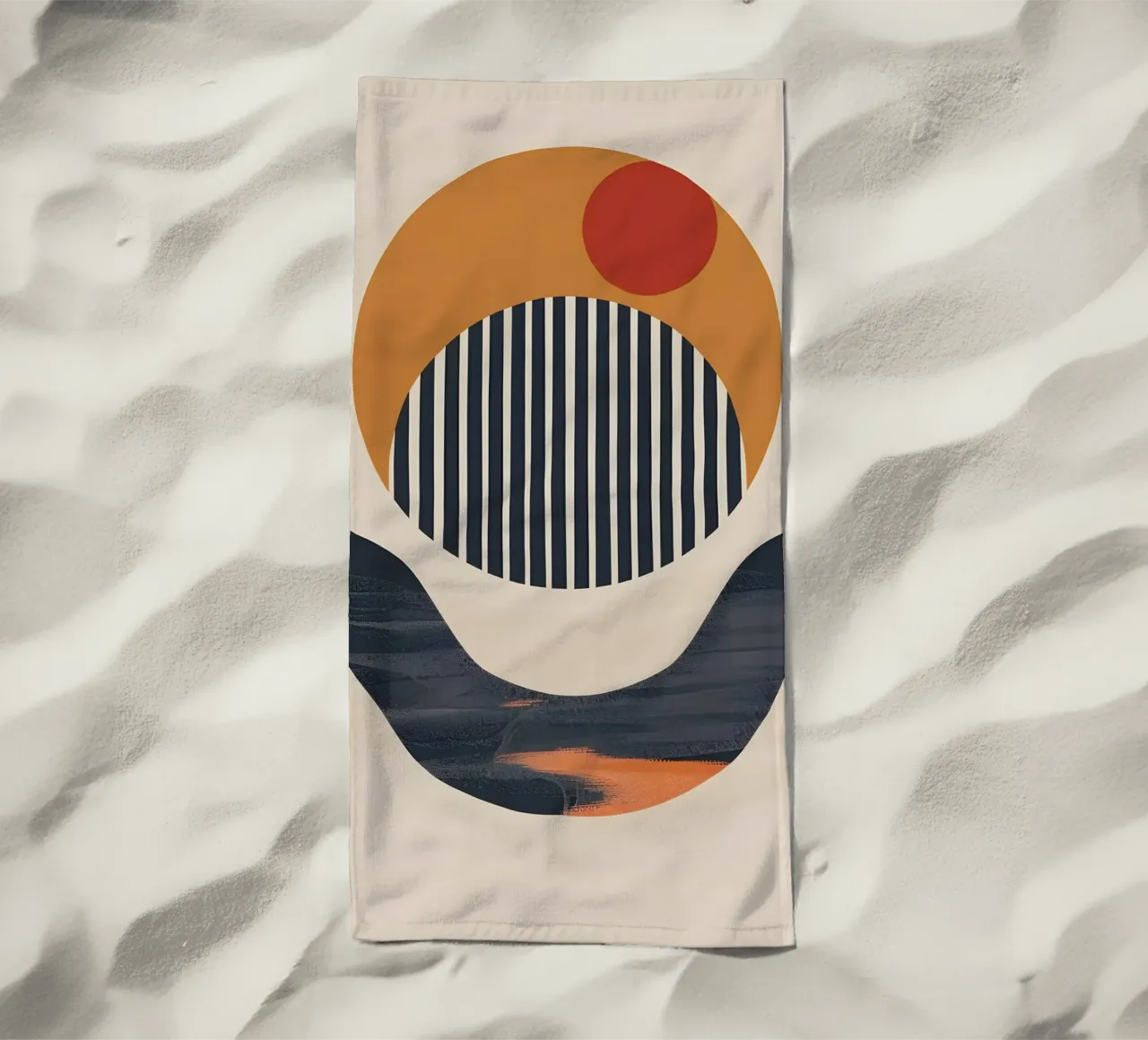 abstract modern circles telo mare da LisaArtes