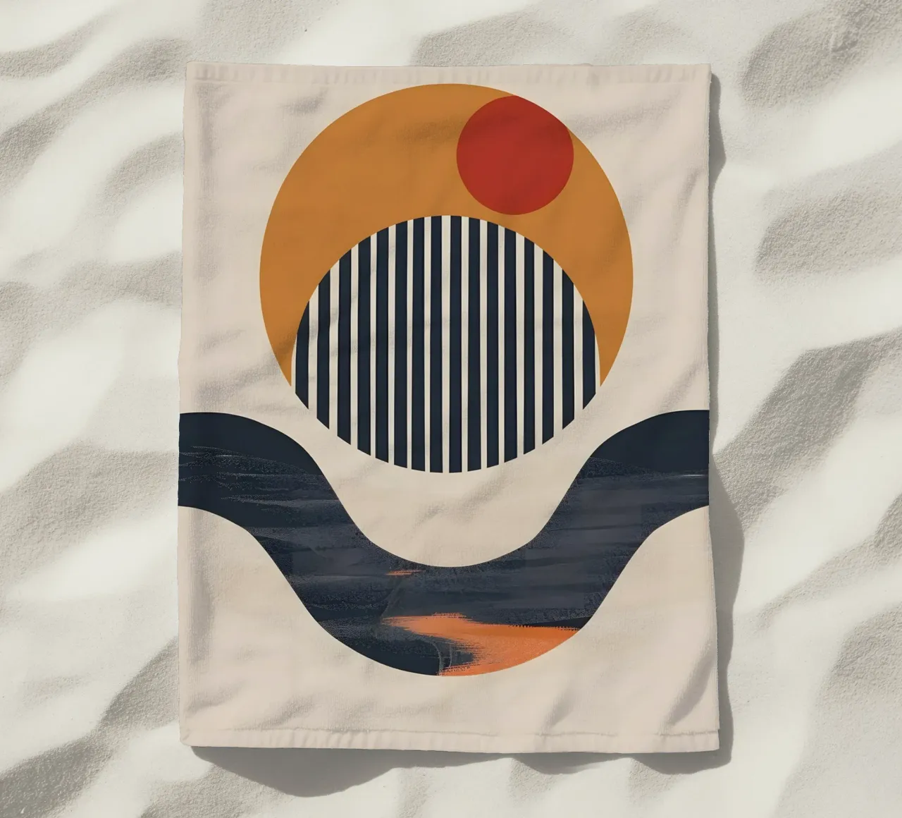 abstract modern circles telo mare da LisaArtes