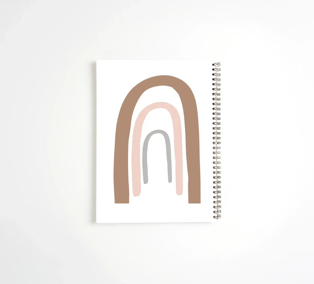 Boho rainbow - Abstract pastel design spiral notebook by Whole©