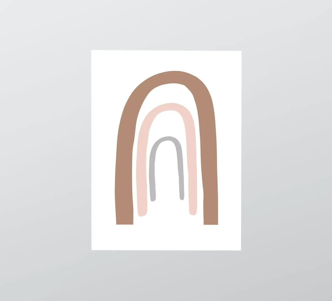 Boho regenboog - Abstract pastelontwerp sticker van Whole©