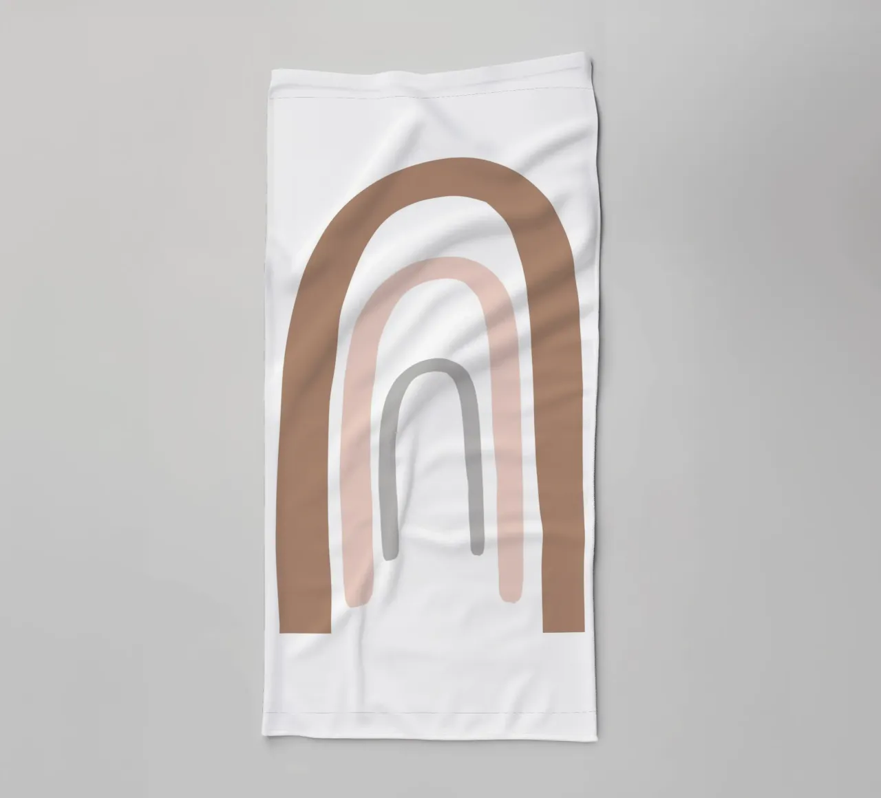 Boho regenboog - Abstract pastelontwerp badhanddoek van Whole©
