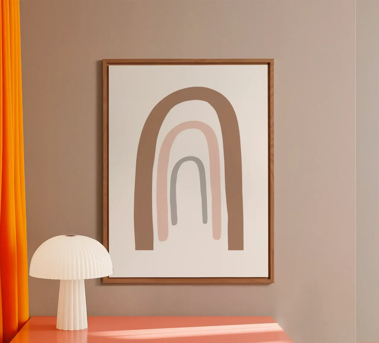 Arcobaleno boho - Design astratto a tinte pastello alluminio dibond da Whole©
