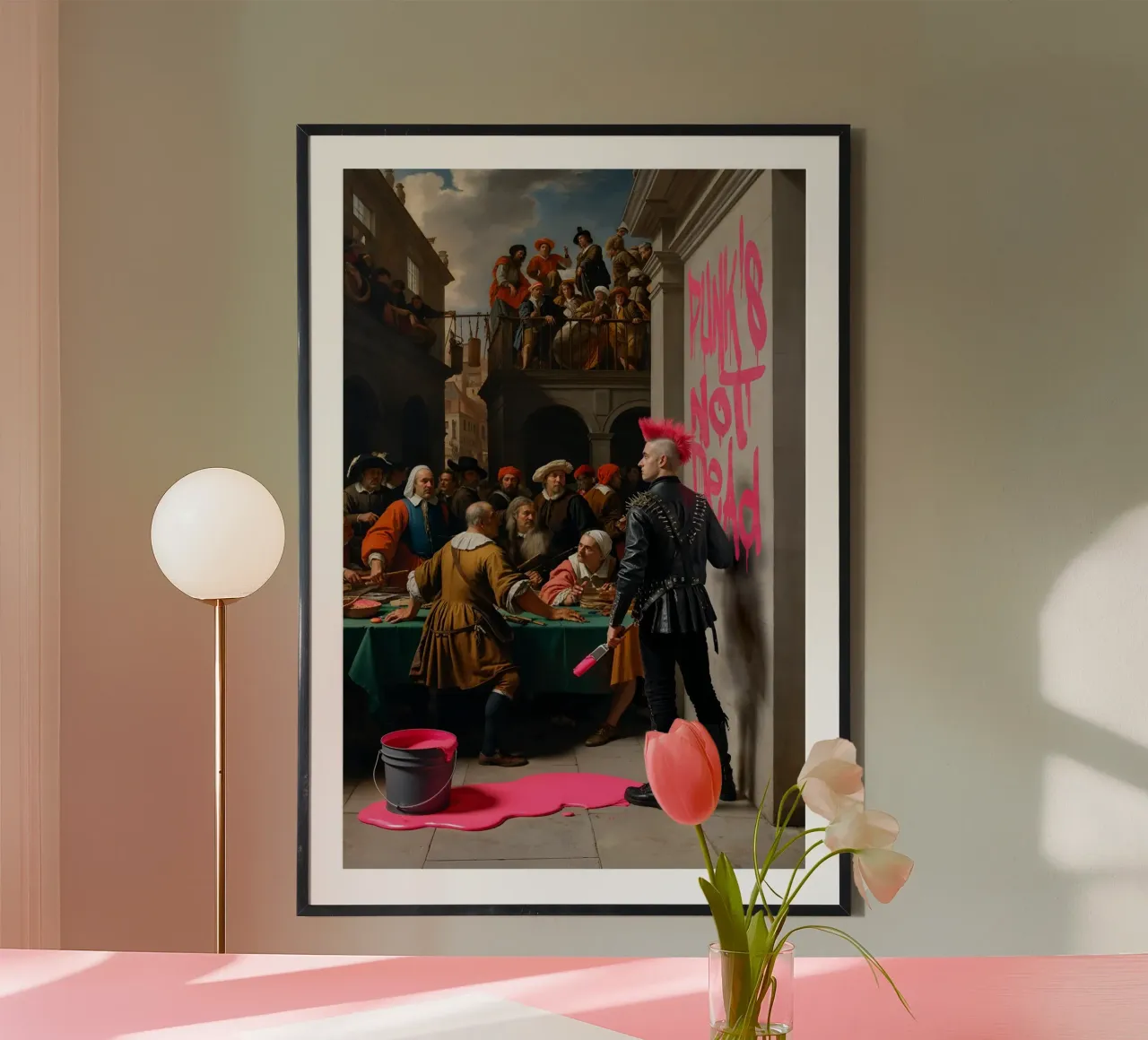 Il punk: in piedi contro una società decaduta | Esclusivo poster con telaio in alluminio da Renaissance Rebel