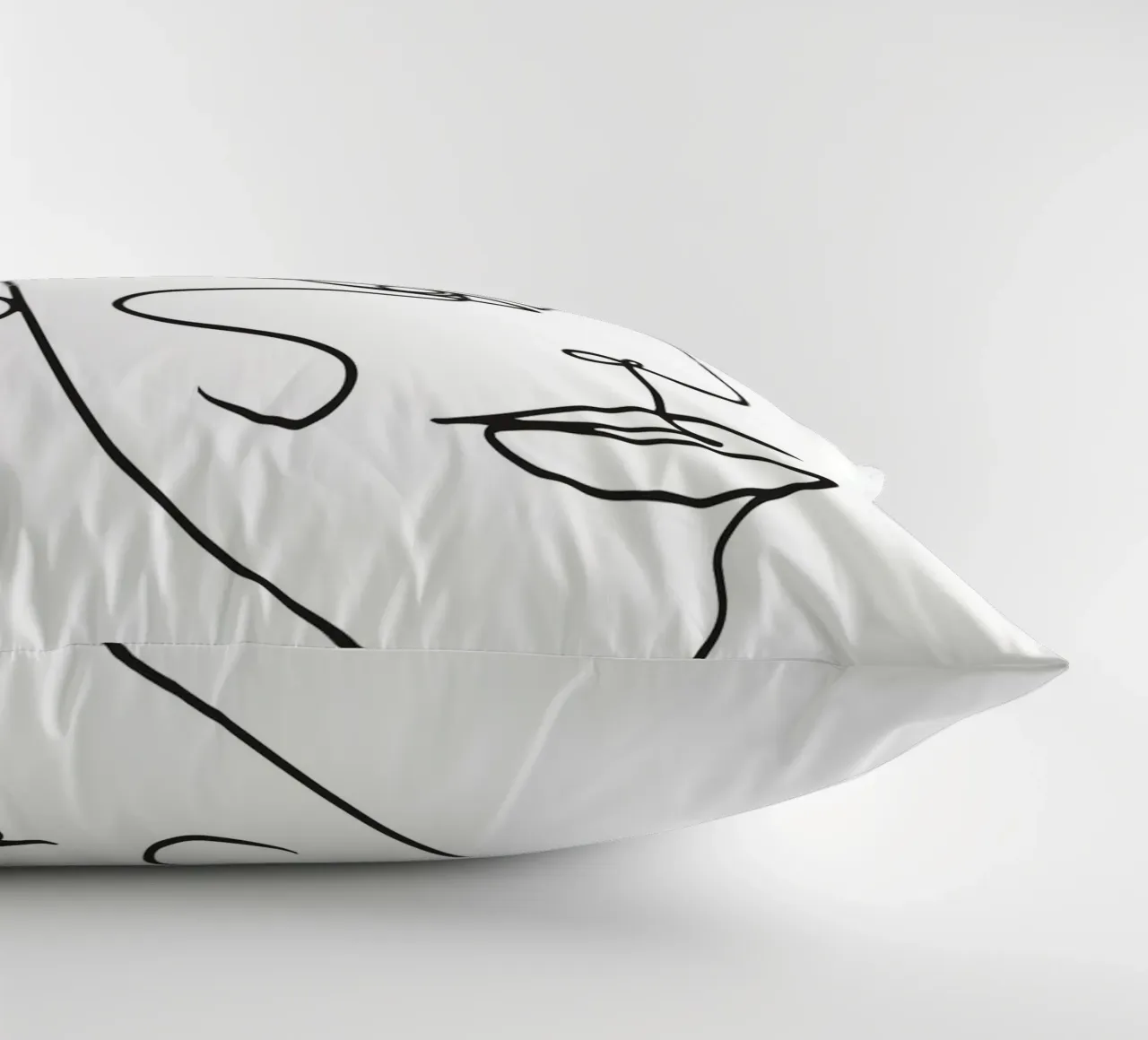Abstract Face - Line Art Illustration decorative cushion by Whole©