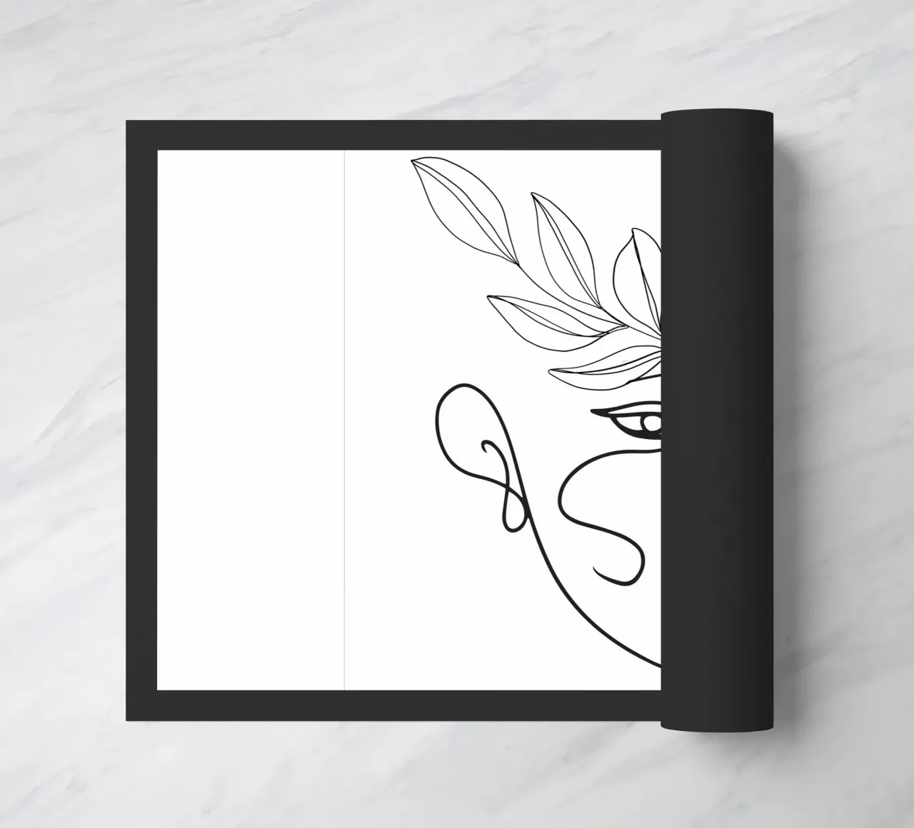 Volto astratto - Illustrazione lineare zerbino da Whole©
