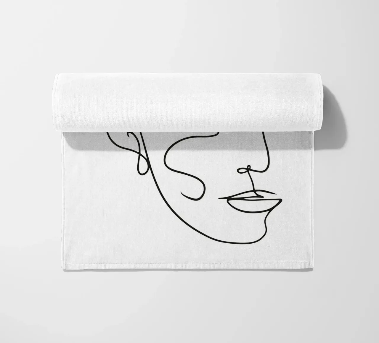 Volto astratto - Illustrazione lineare telo mare da Whole©
