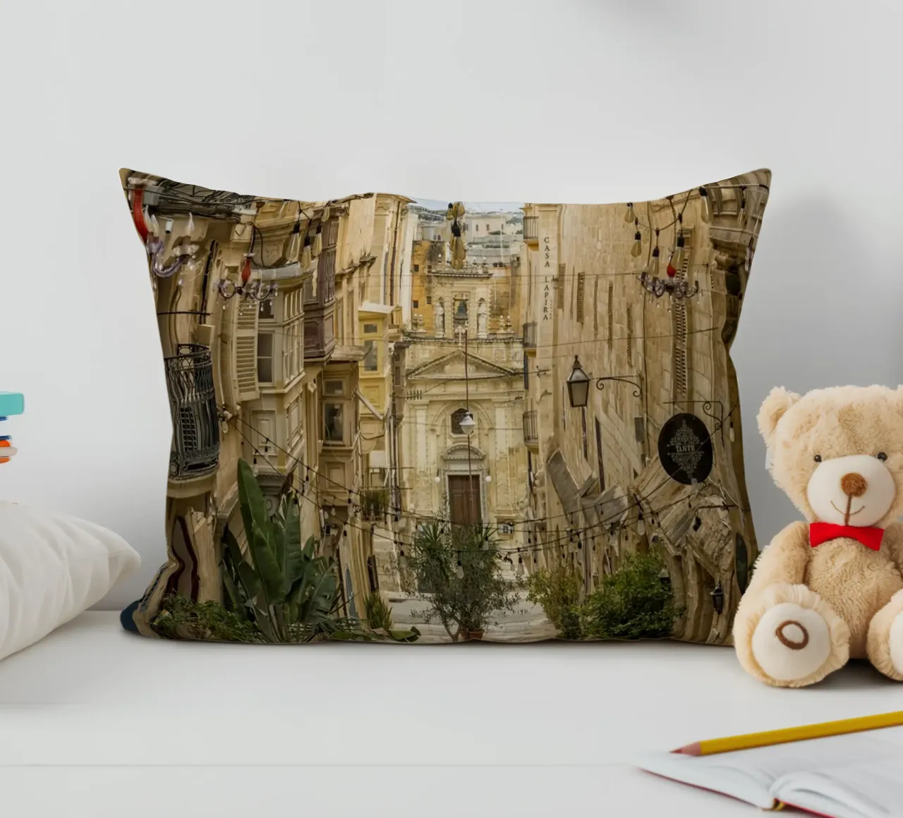 Street view Valetta decorative cushion by Curious Collections by Marielle Leenders
