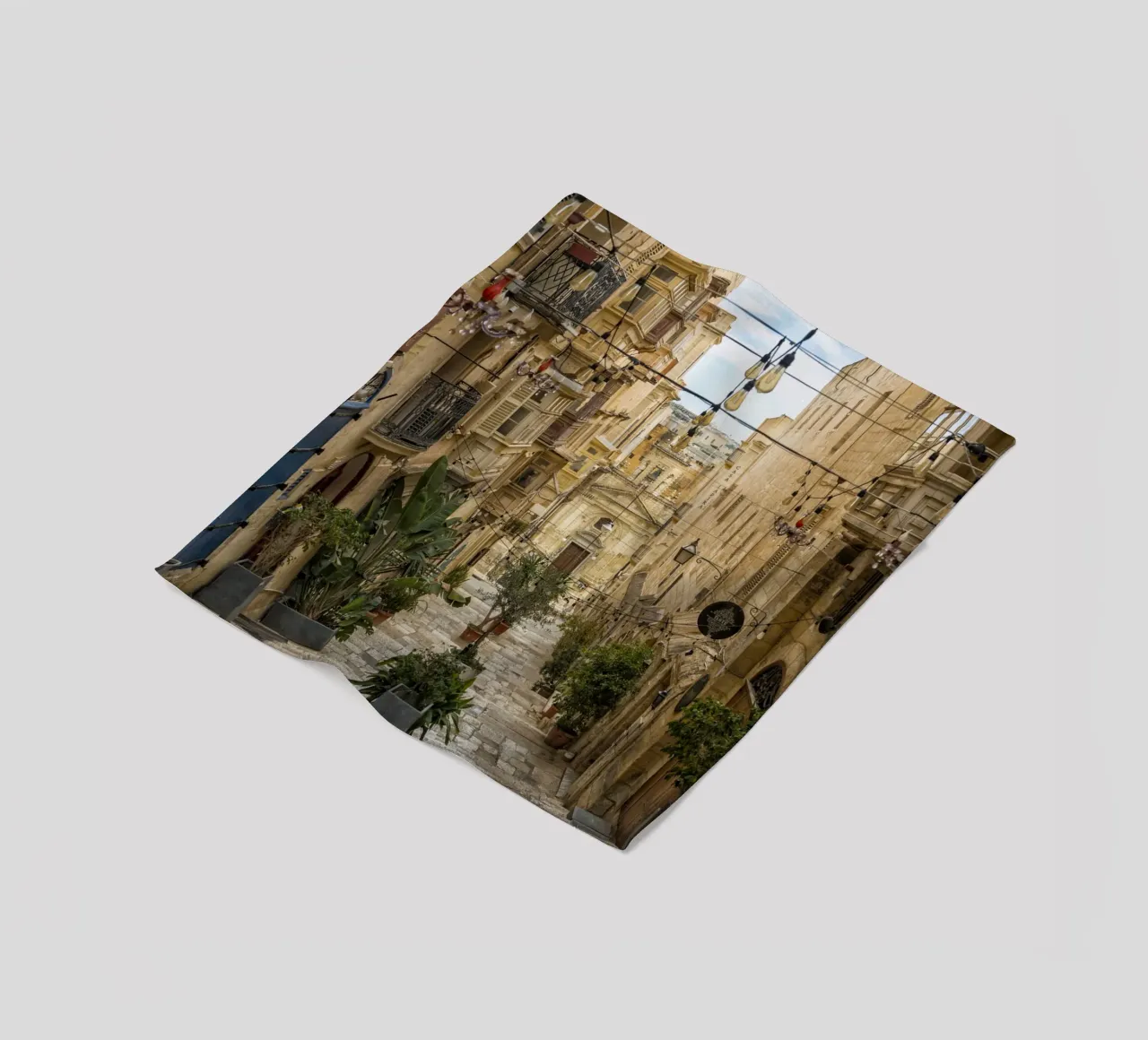 Street view Valetta fleece blanket by Curious Collections by Marielle Leenders