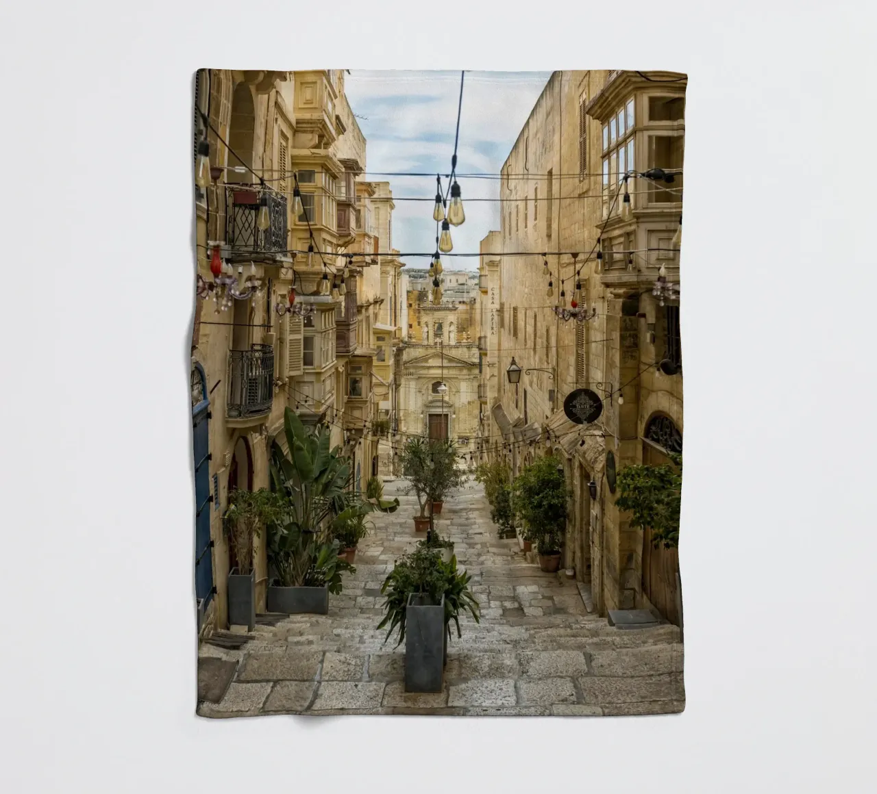 Street view Valetta fleece blanket by Curious Collections by Marielle Leenders