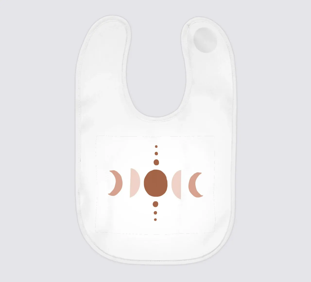 Mondphasen Design – Boho Minimalismus Babylätzchen von Whole©