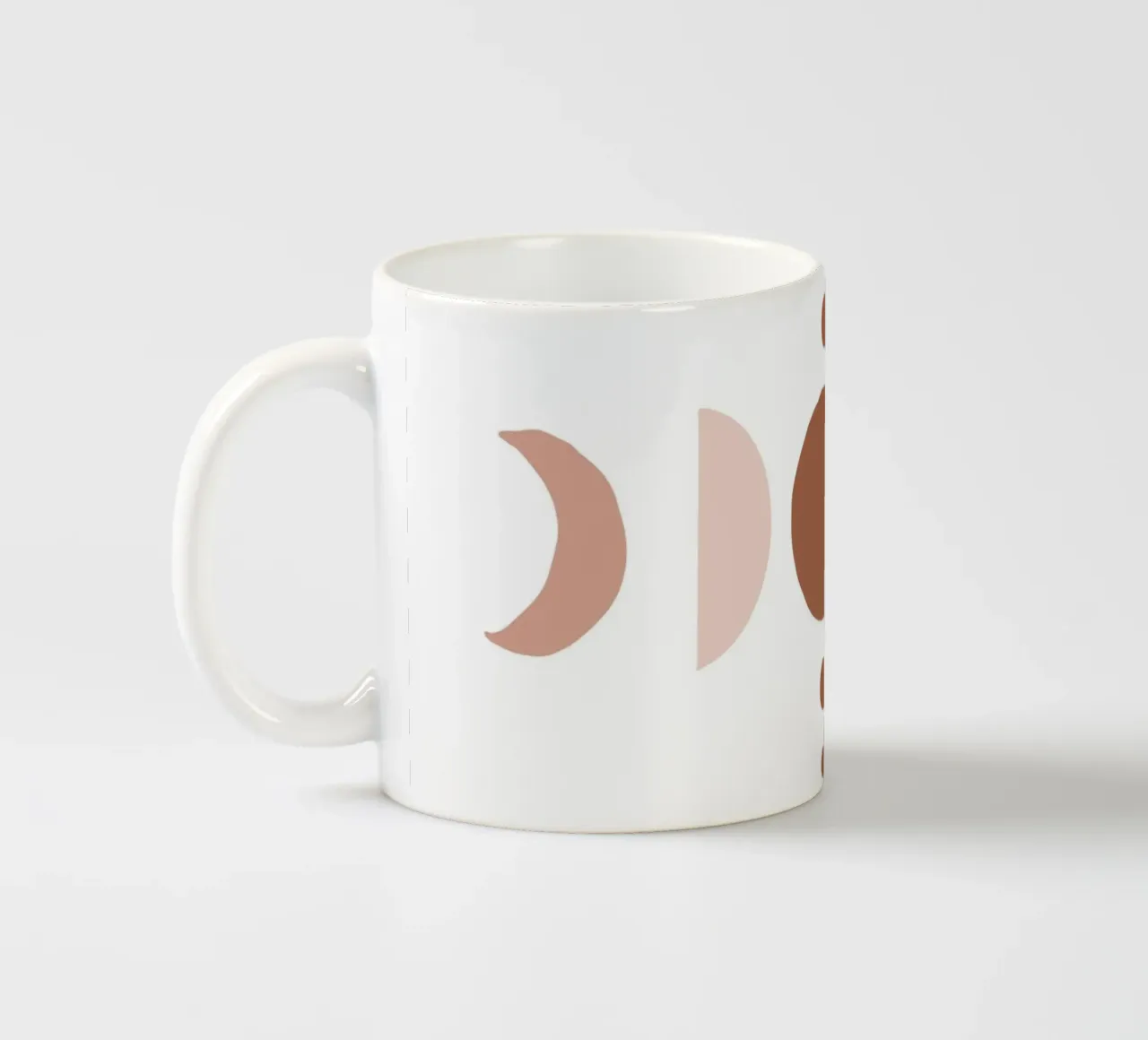 Maanfase ontwerp - Boho minimalisme keramische mok van Whole©