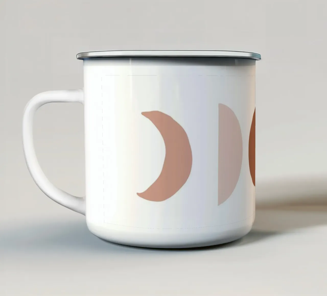 Design delle fasi lunari - Minimalismo bohémien tazza in smalto da Whole©