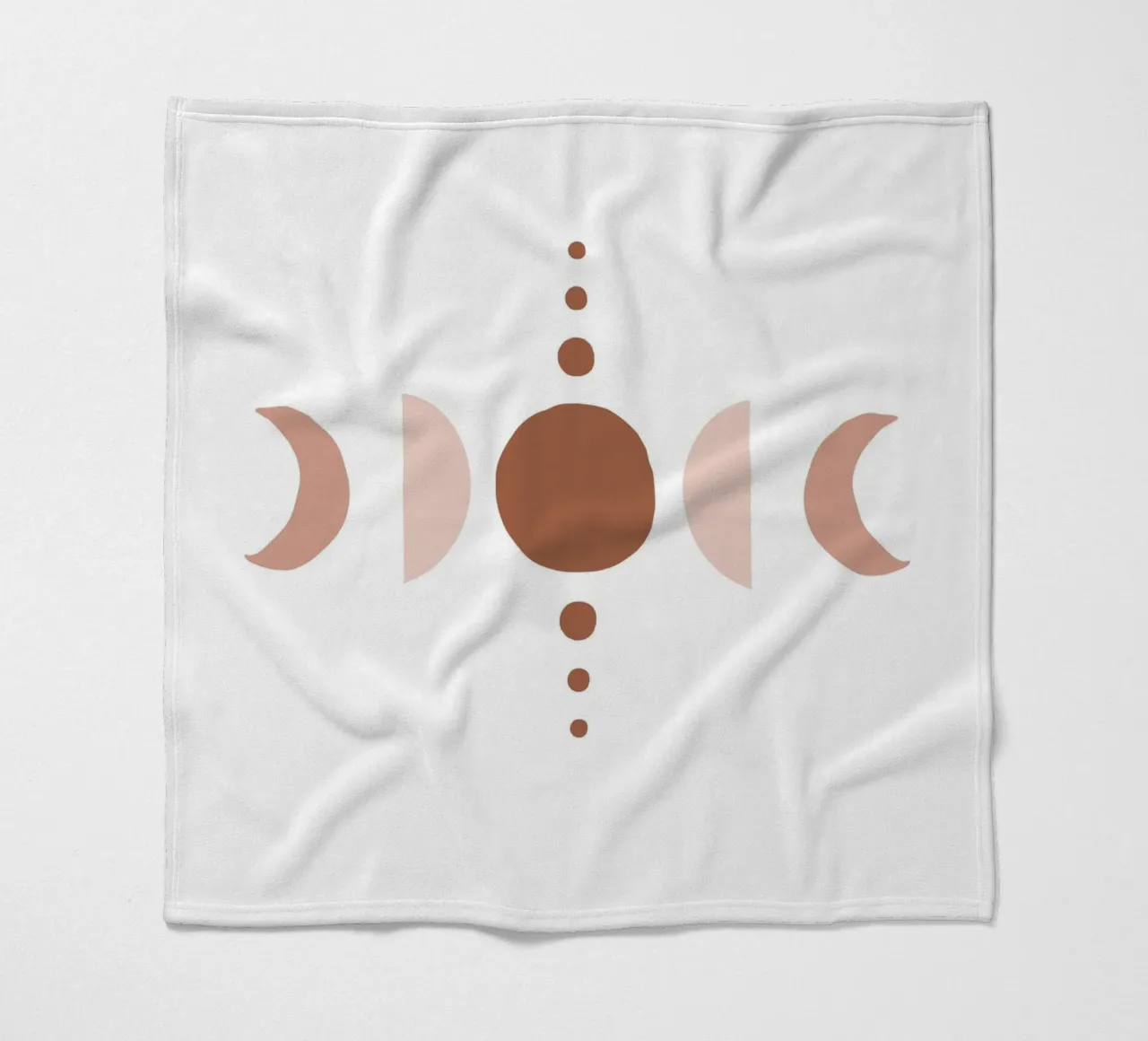Design delle fasi lunari - Minimalismo bohémien coperta in pile da Whole©