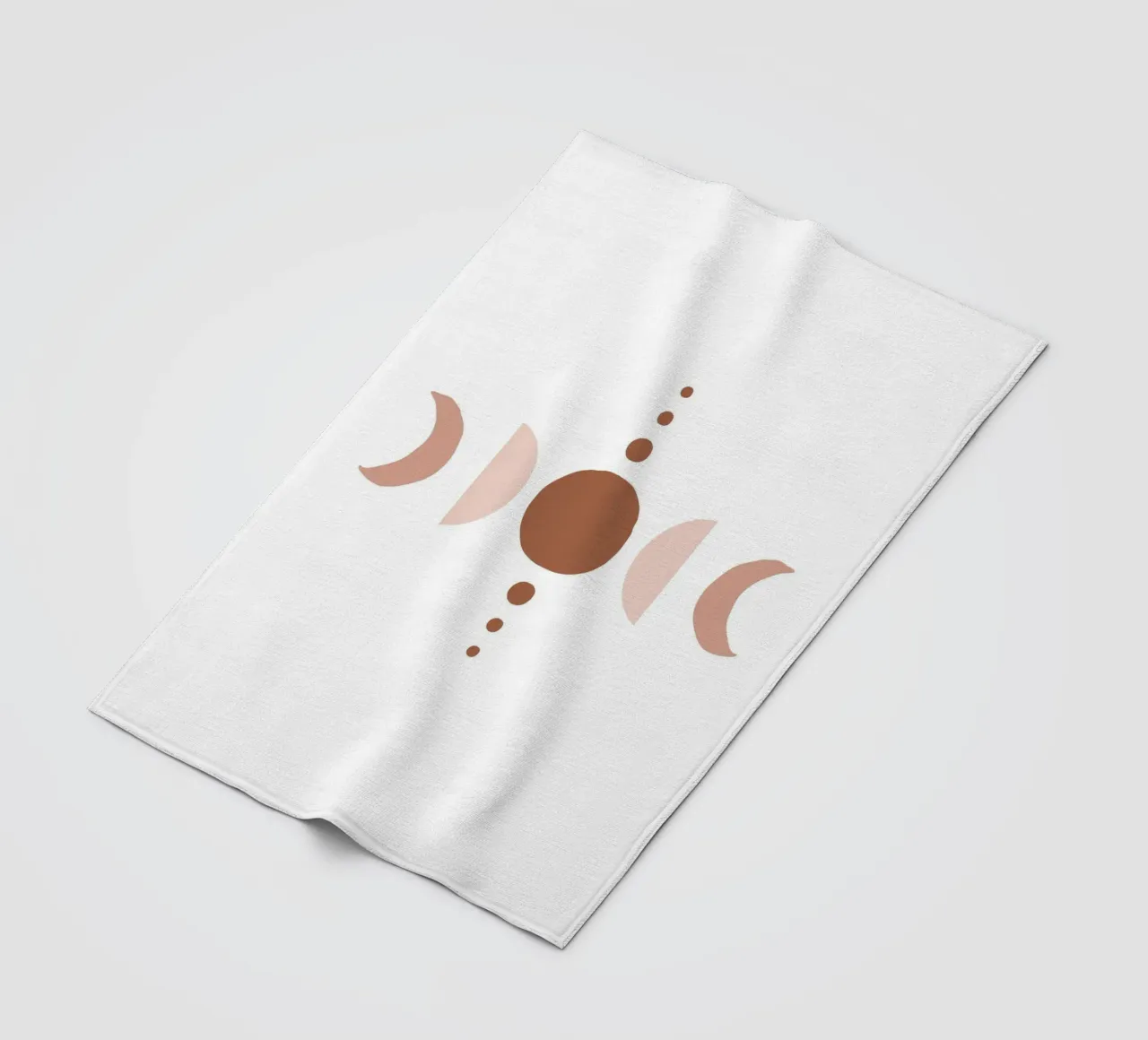 Design delle fasi lunari - Minimalismo bohémien coperta in pile da Whole©