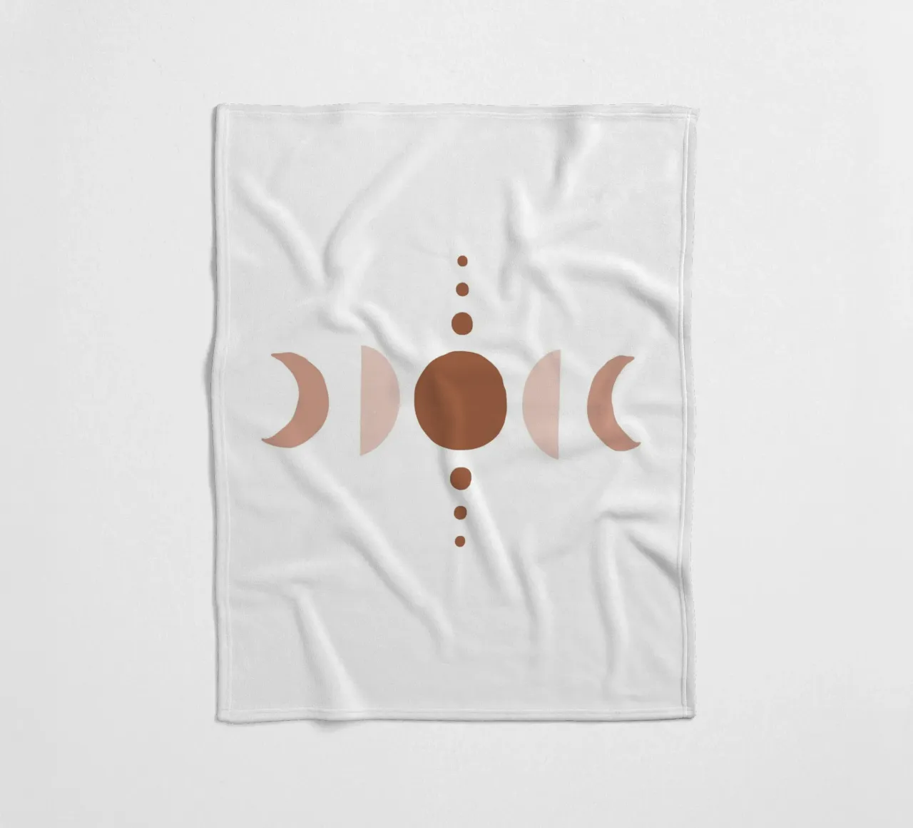 Design delle fasi lunari - Minimalismo bohémien coperta in pile da Whole©