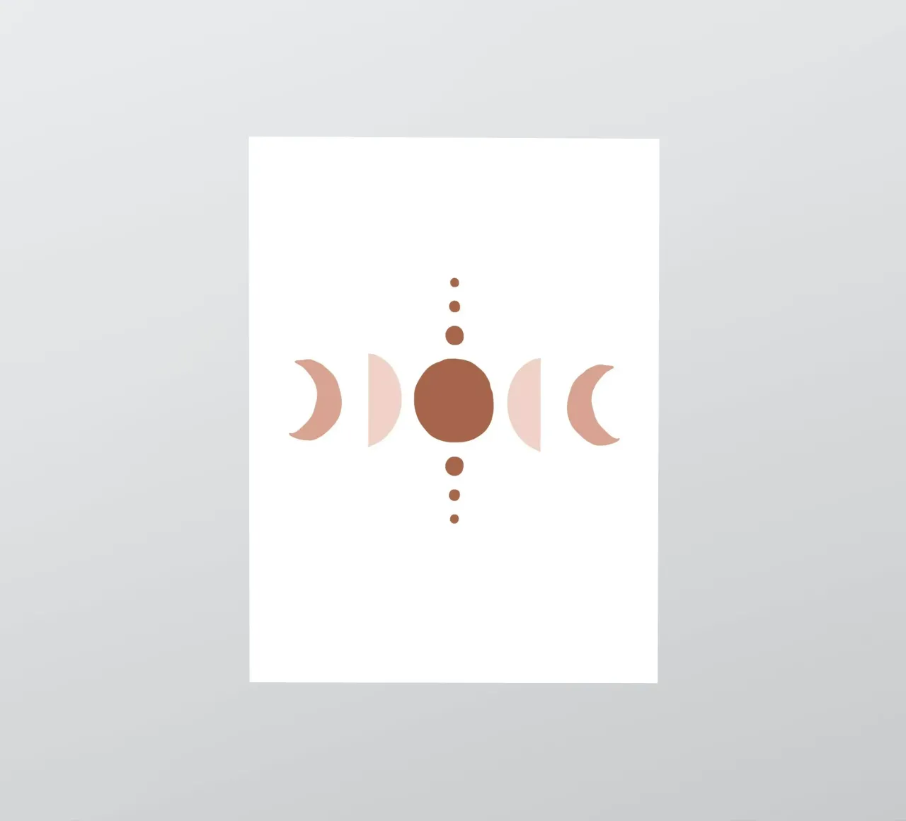Design des phases de la lune - minimalisme boho autocollant de Whole©