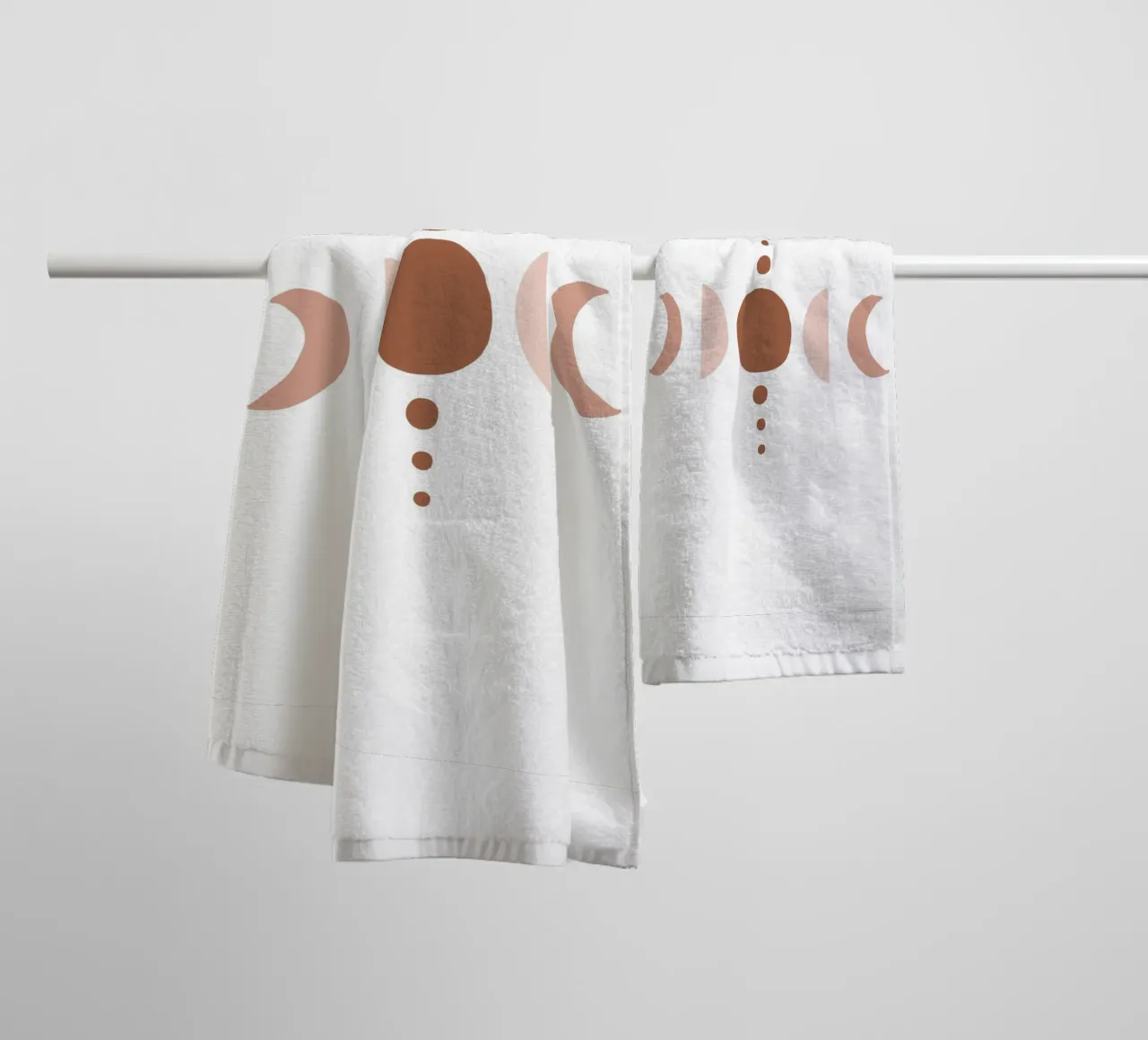 Moon phase design - Boho minimalism towel by Whole©
