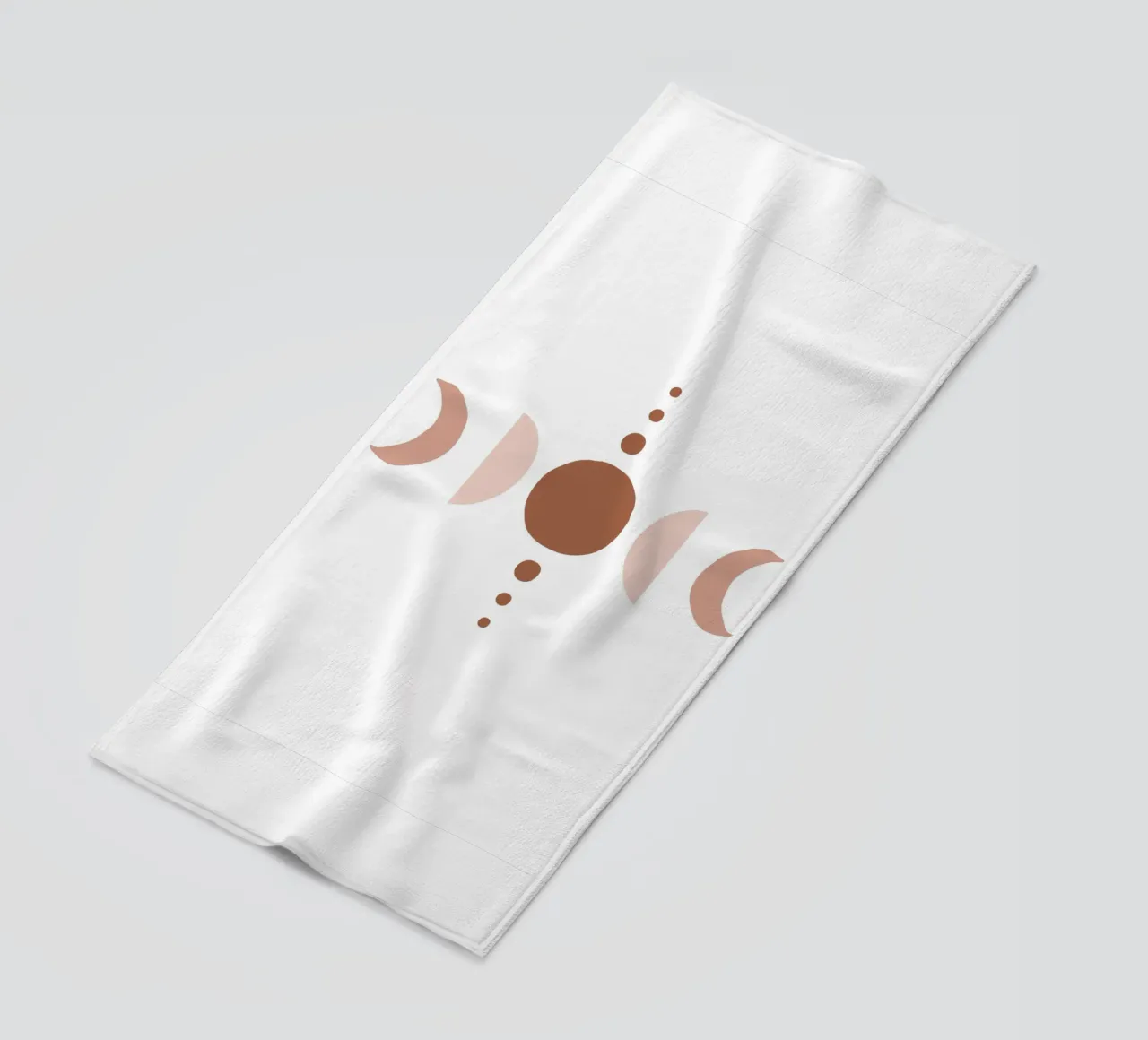 Moon phase design - Boho minimalism beach towel by Whole©