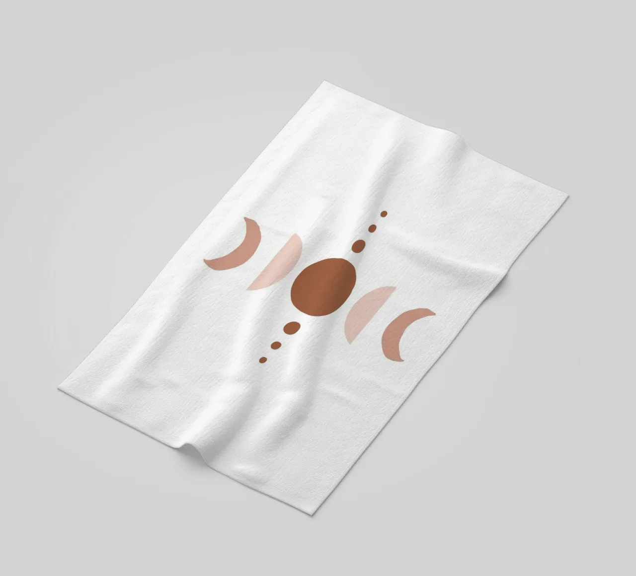 Moon phase design - Boho minimalism beach towel by Whole©