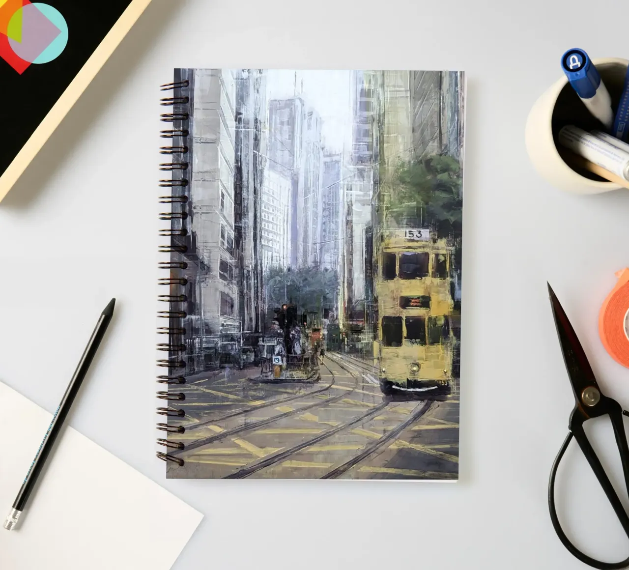 "HONG_KONG_24_02" - City view spiral notebook by Eduard Warkentin Art