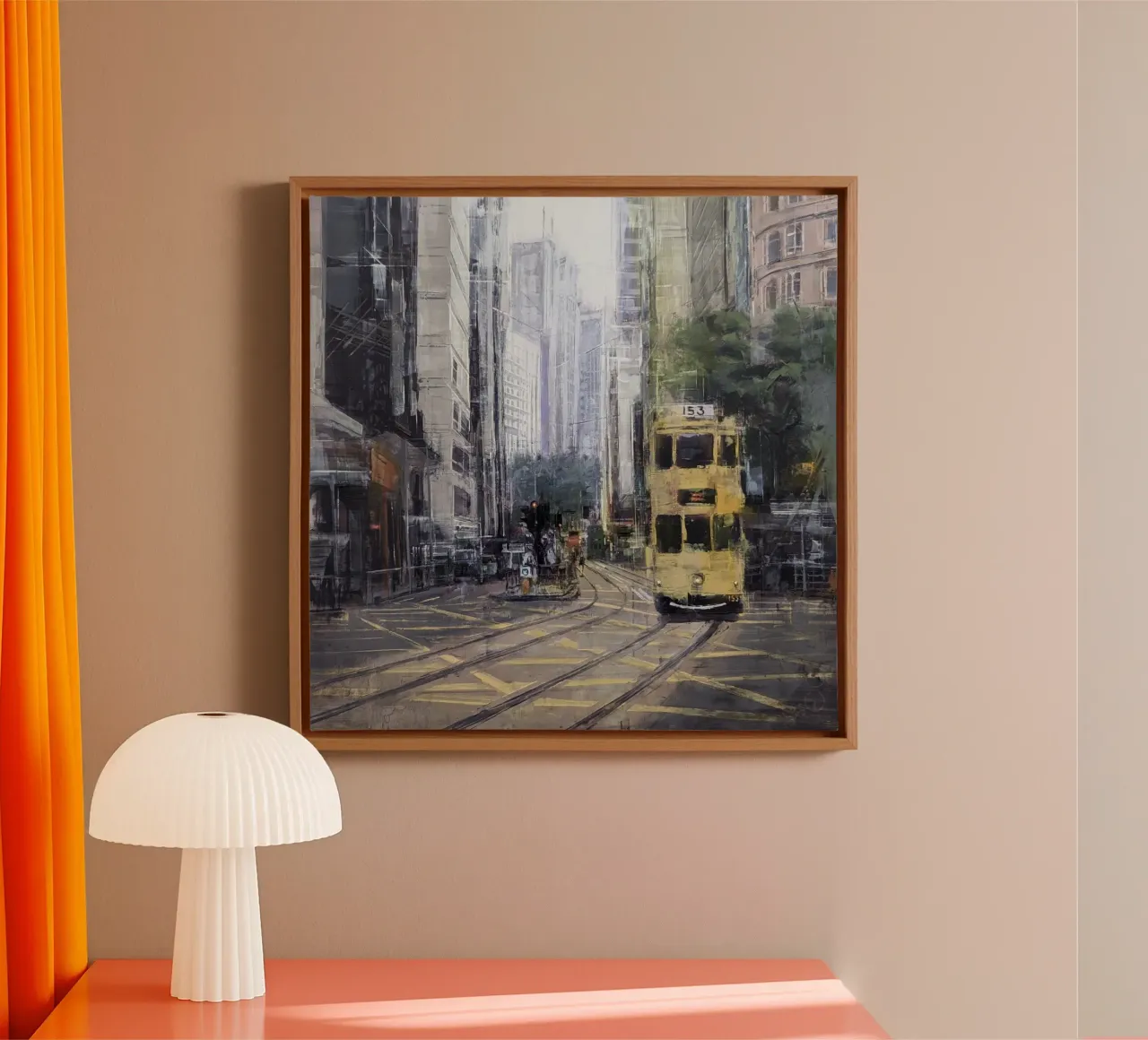 "HONG_KONG_24_02" - Vista sulla città tela da Eduard Warkentin Art