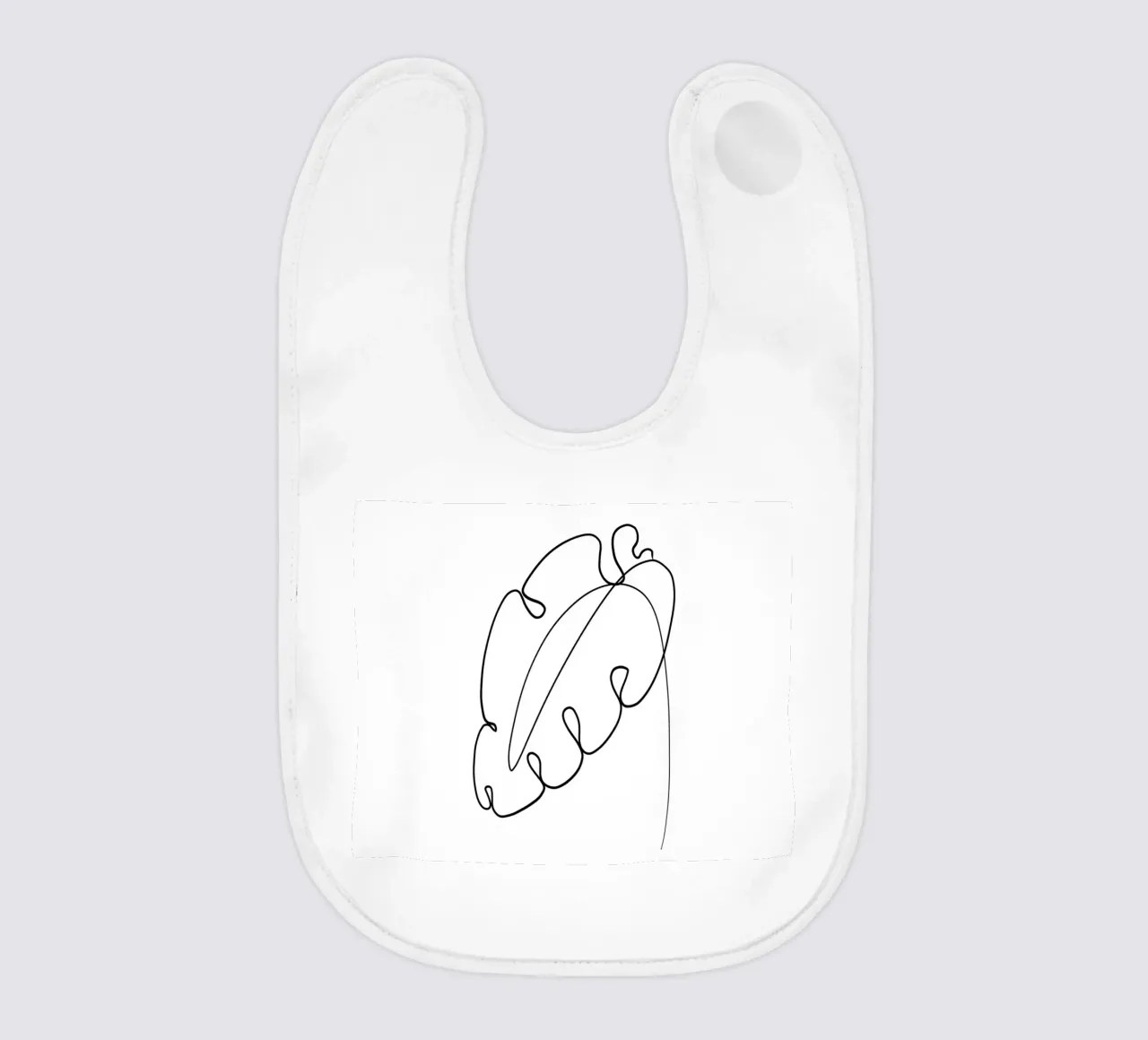Foglia minimalista - Line Art Design bavaglino da Whole©
