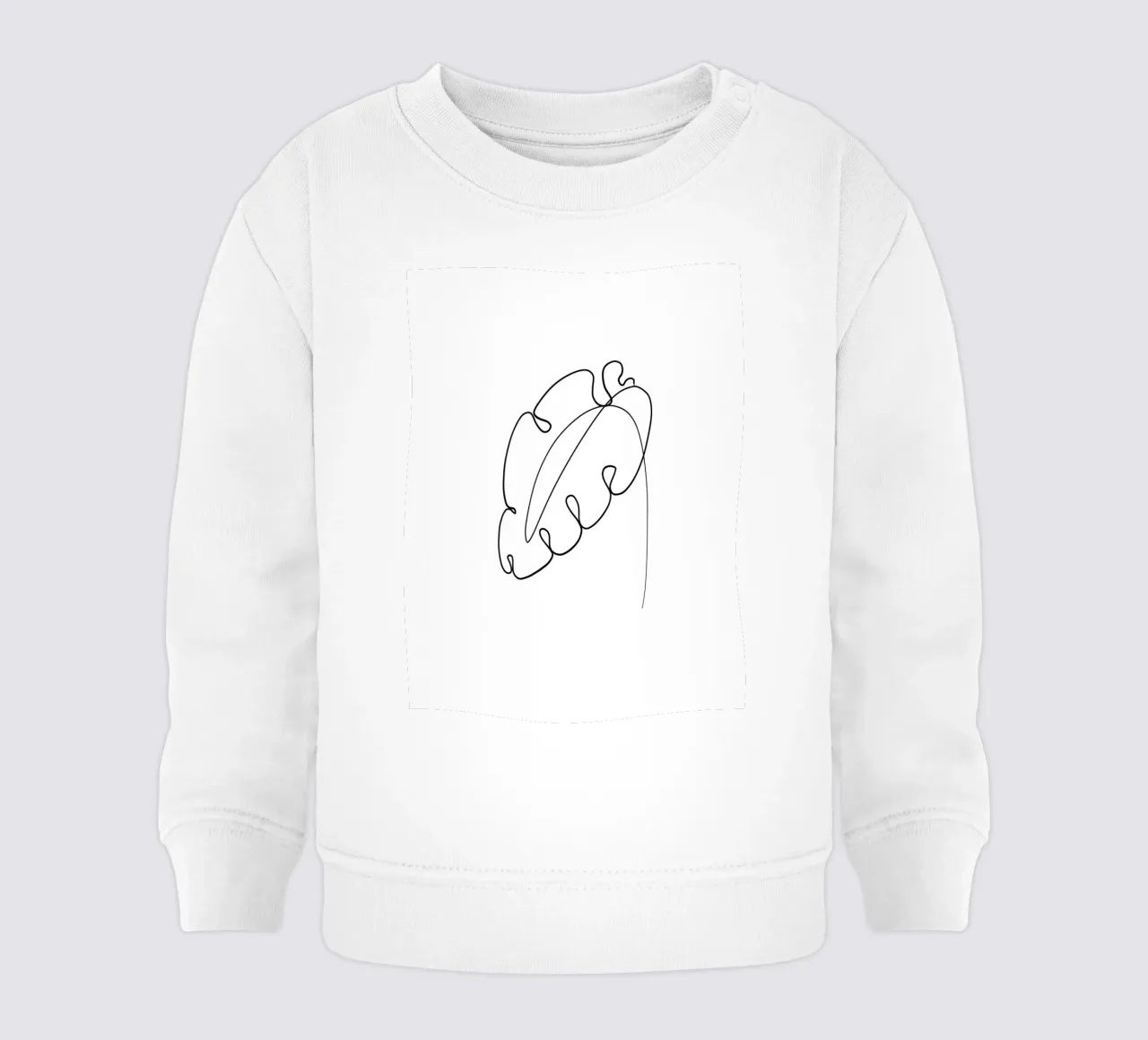 Foglia minimalista - Line Art Design felpa neonato da Whole©