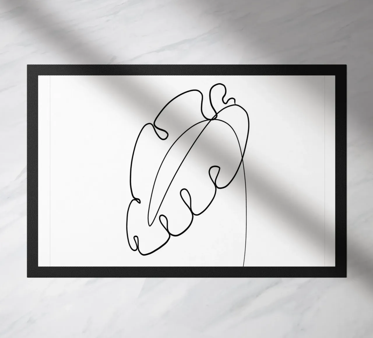 Foglia minimalista - Line Art Design zerbino da Whole©