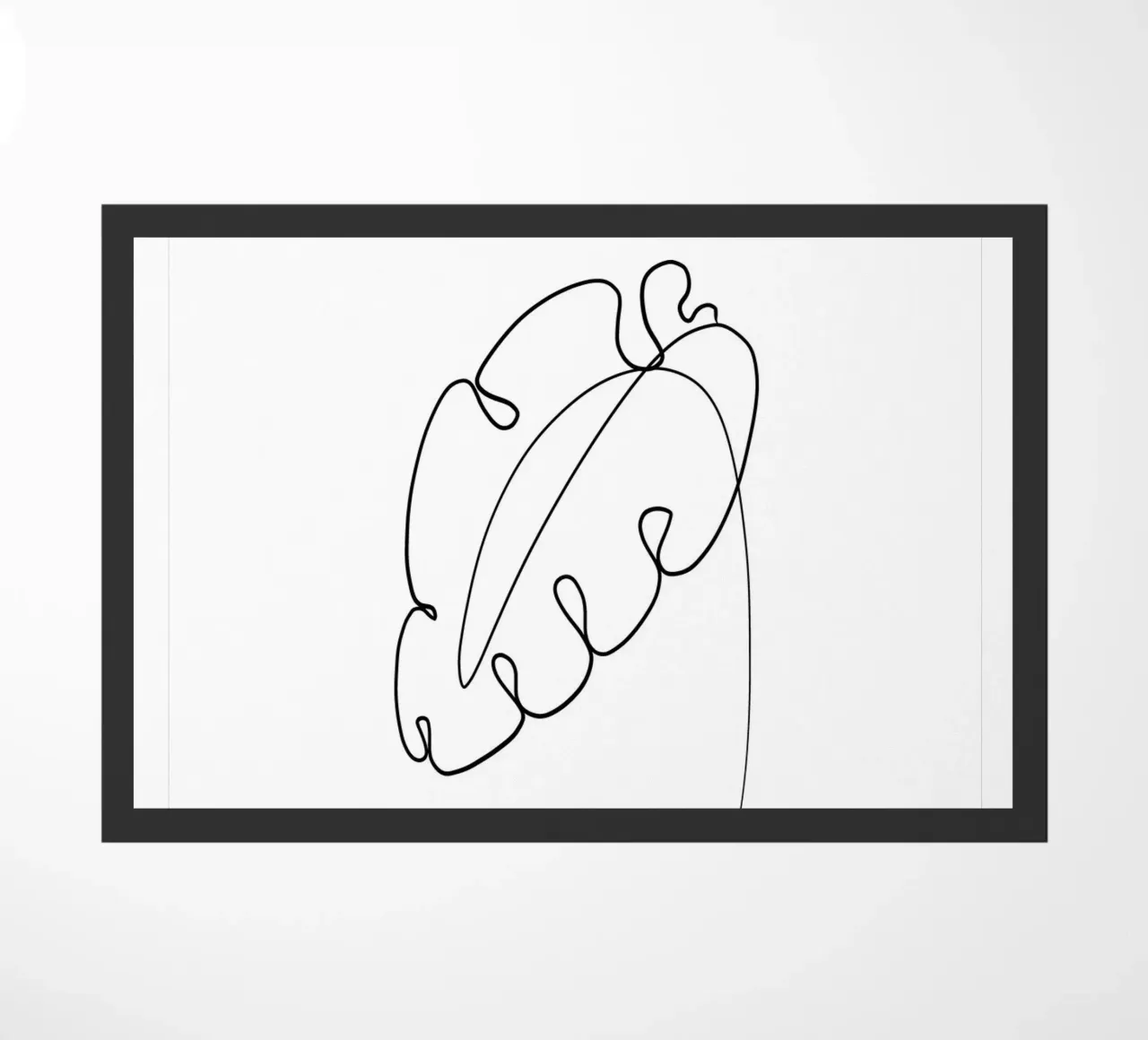 Foglia minimalista - Line Art Design zerbino da Whole©