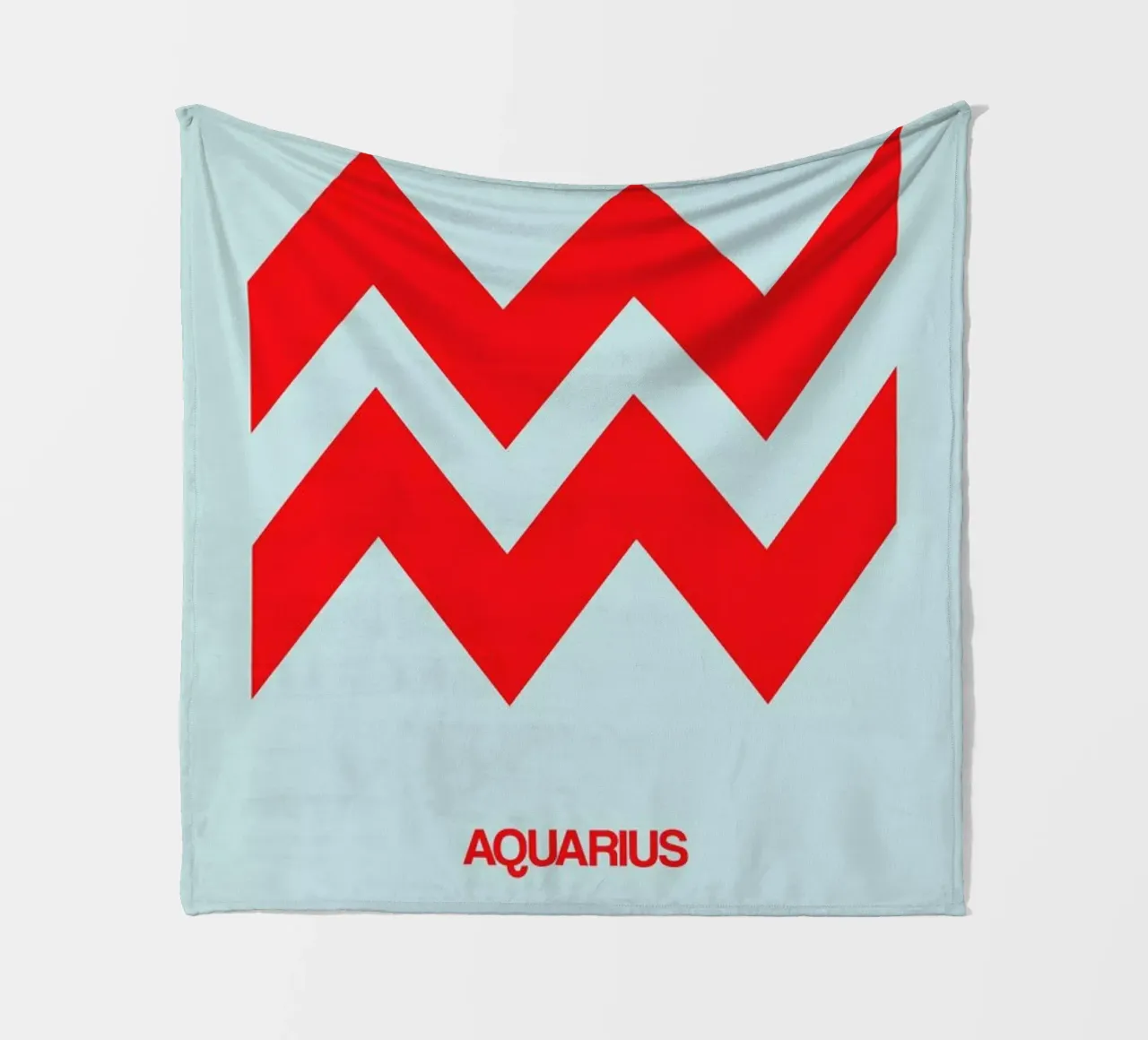 Aquarius Zodiac Sign Red coperta in pile da Naxart