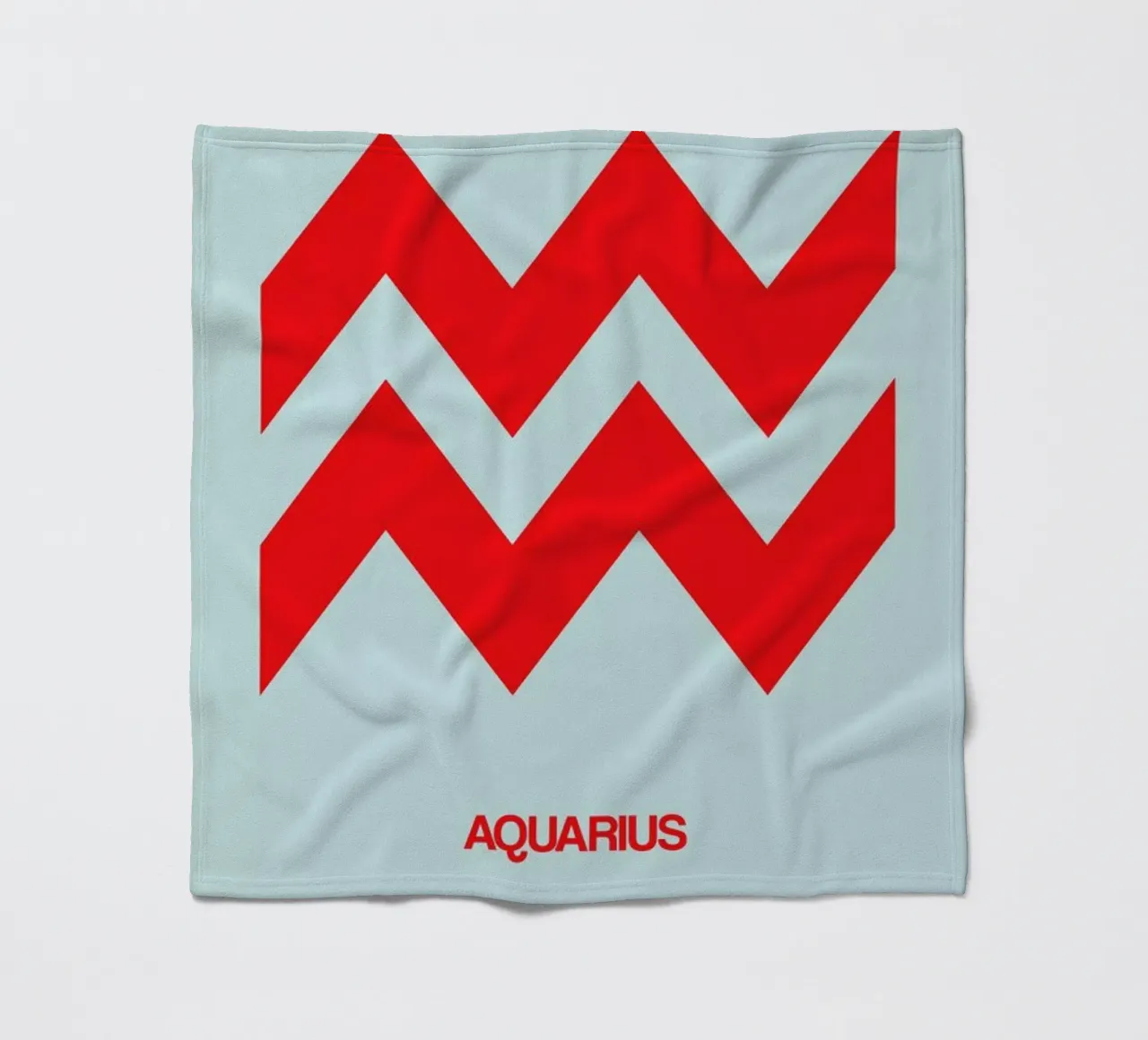 Aquarius Zodiac Sign Red coperta in pile da Naxart