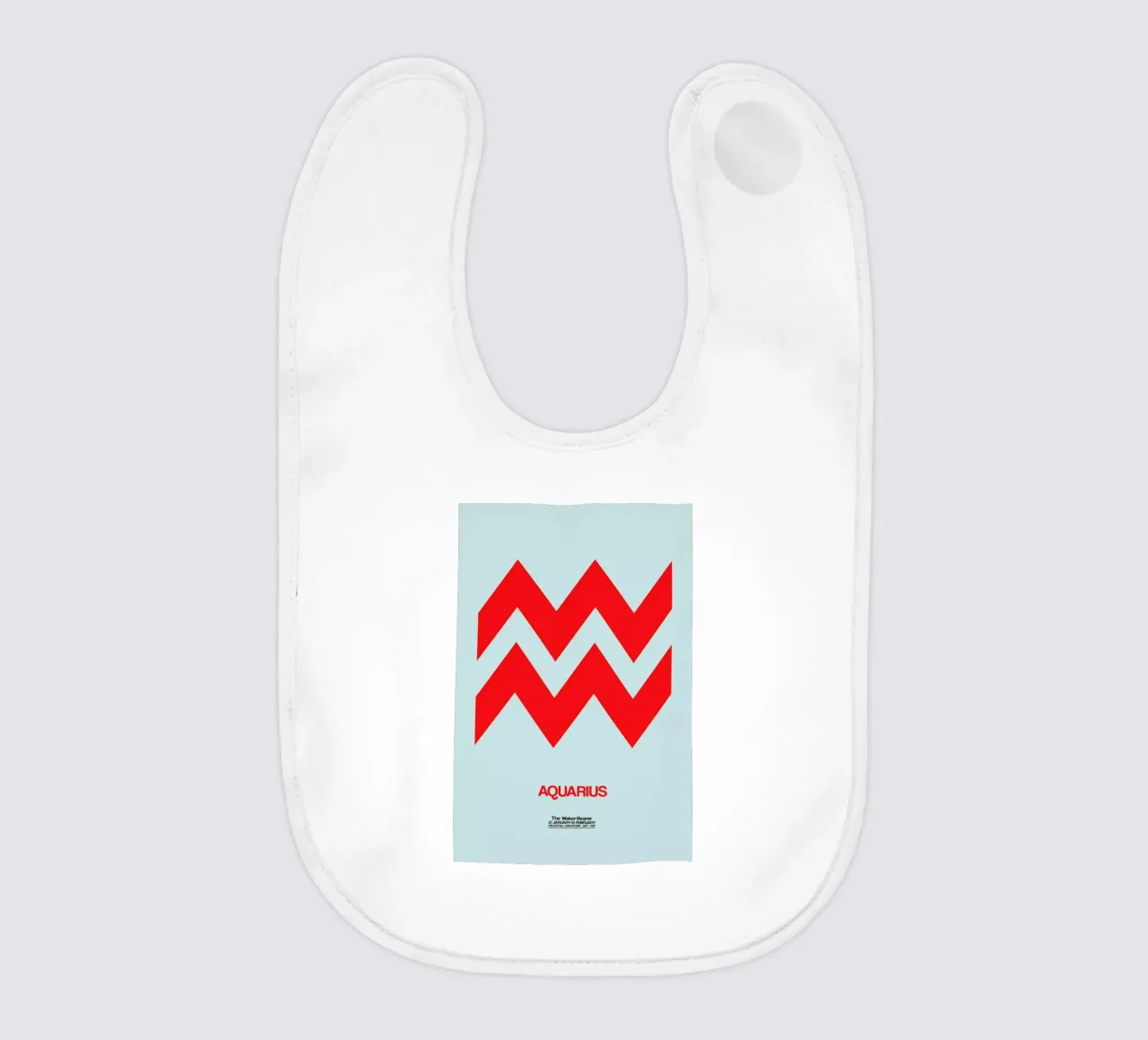 Aquarius Zodiac Sign Red bavaglino da Naxart