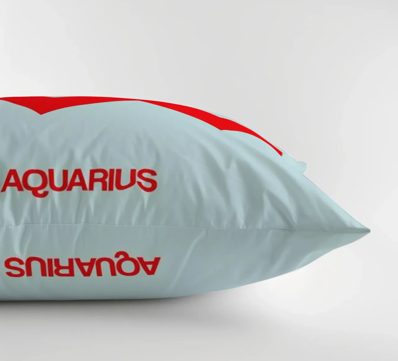 Aquarius Zodiac Sign Red cuscino da Naxart
