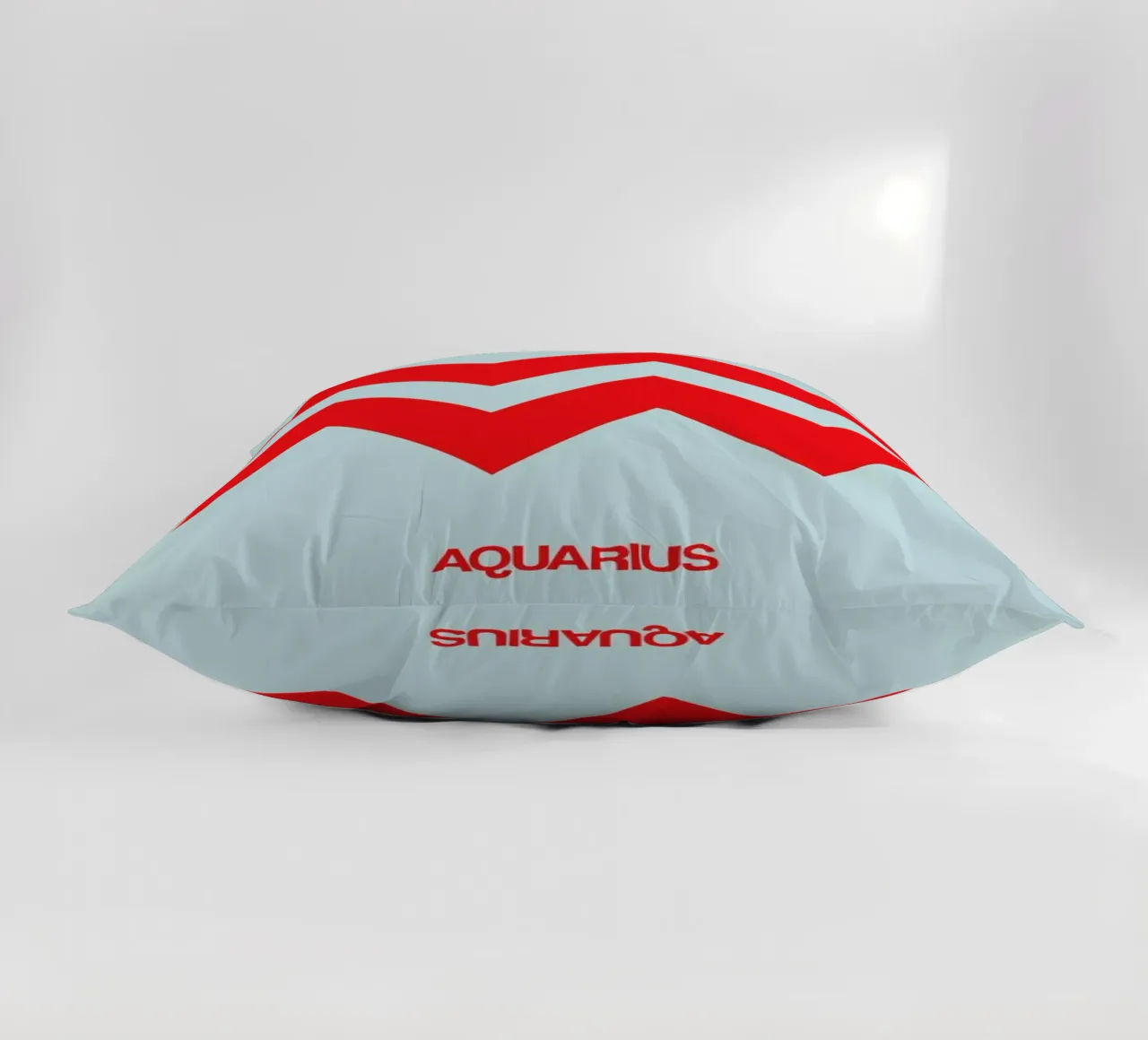 Aquarius Zodiac Sign Red cuscino da Naxart