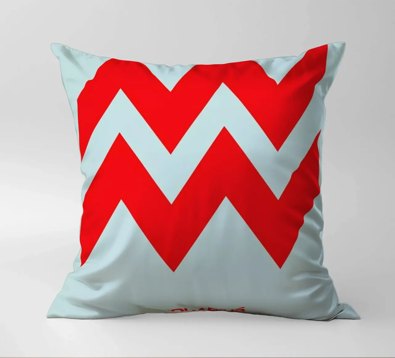 Aquarius Zodiac Sign Red cuscino da Naxart