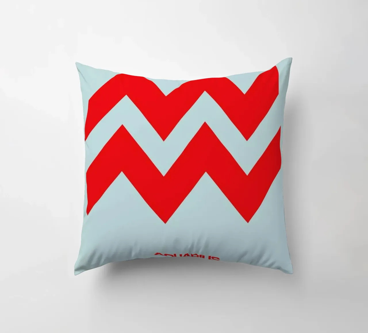 Aquarius Zodiac Sign Red cuscino da Naxart