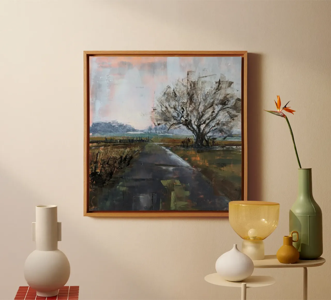 "Da nessuna parte 01" tela con Cornice a cassetta da Eduard Warkentin Art