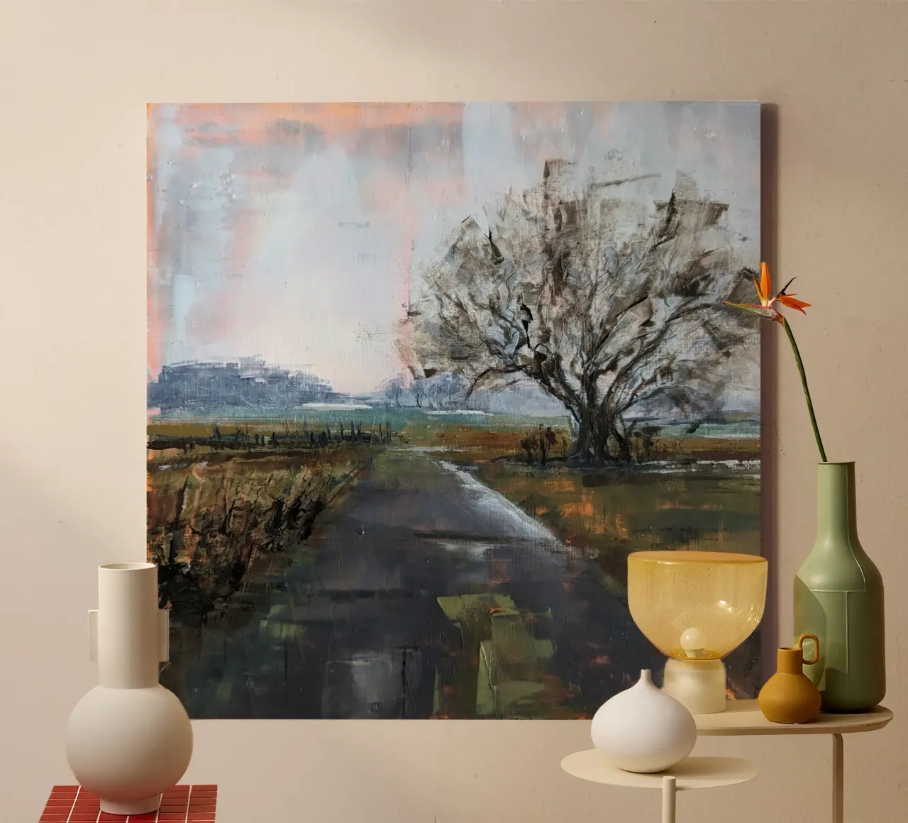 "Da nessuna parte 01" tela con Cornice a cassetta da Eduard Warkentin Art