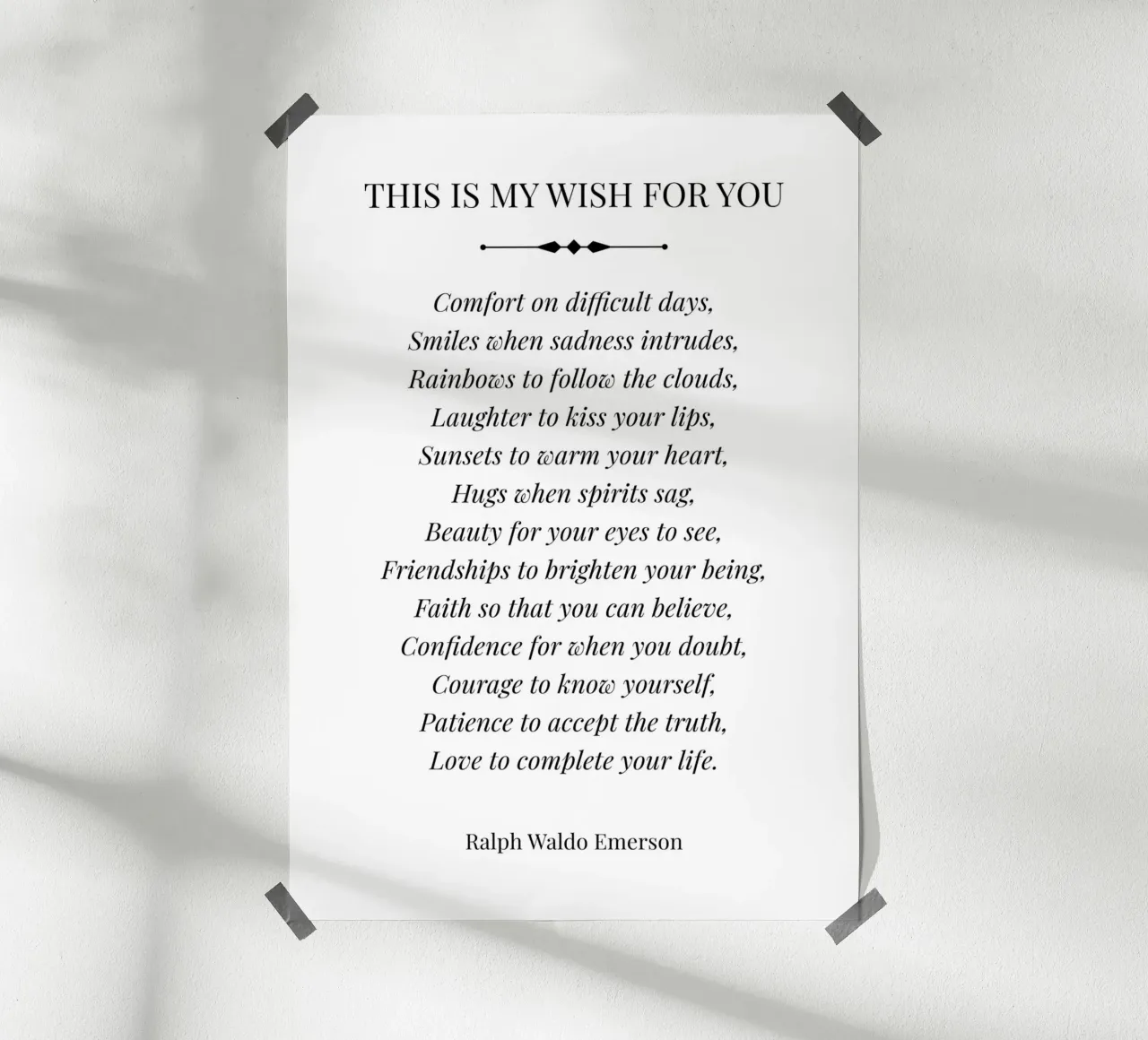 Questo è il mio desiderio per voi carta hahnemühle da Paigaam Studio