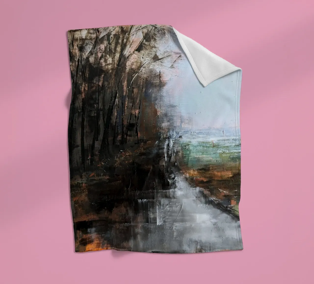 "Da nessuna parte 02" coperta in pile da Eduard Warkentin Art