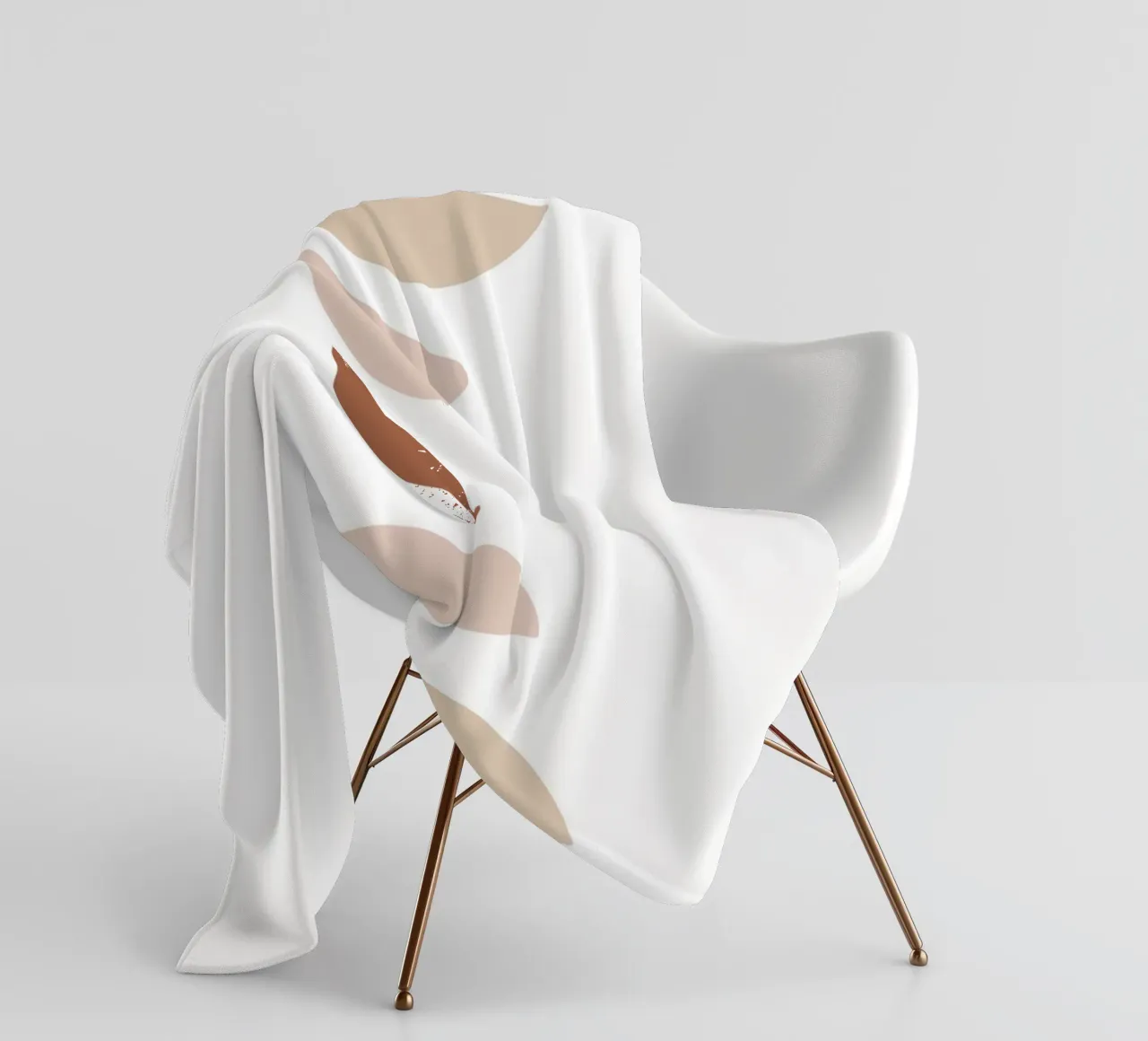 Abstrakte Geometrie – Boho Minimalismus Fleecedecke von Whole©