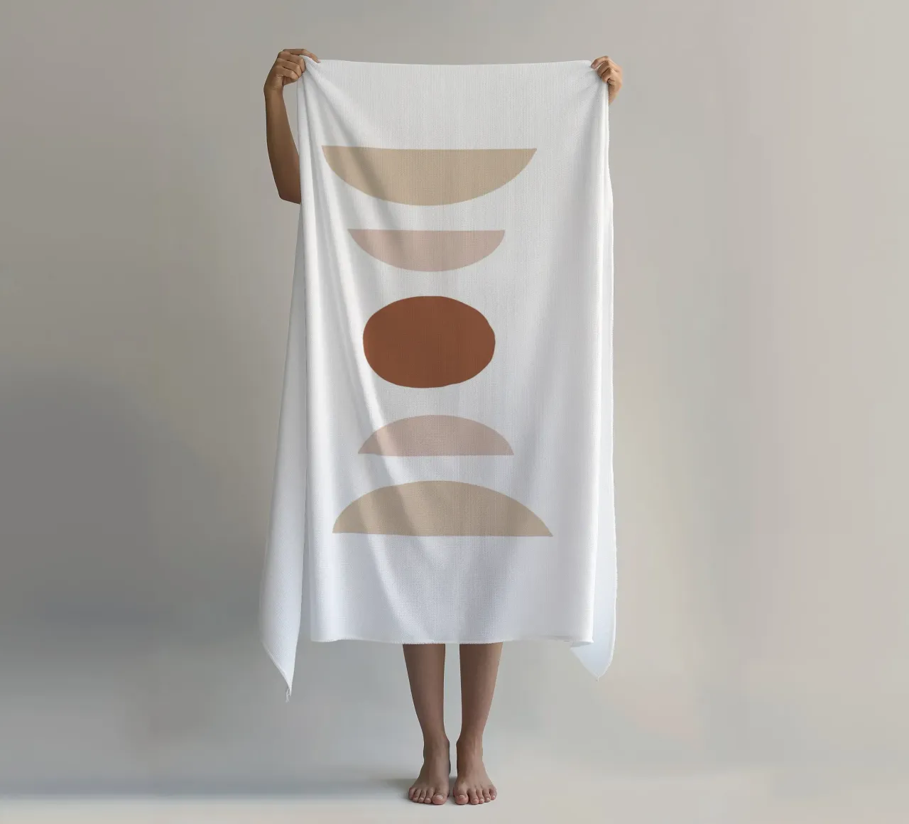 Abstract geometry - Boho minimalism beach towel by Whole©
