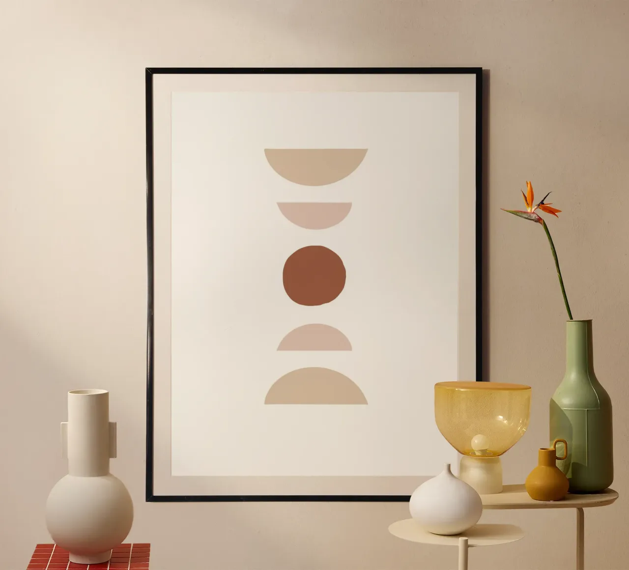 Géométrie abstraite - minimalisme boho poster de Whole©