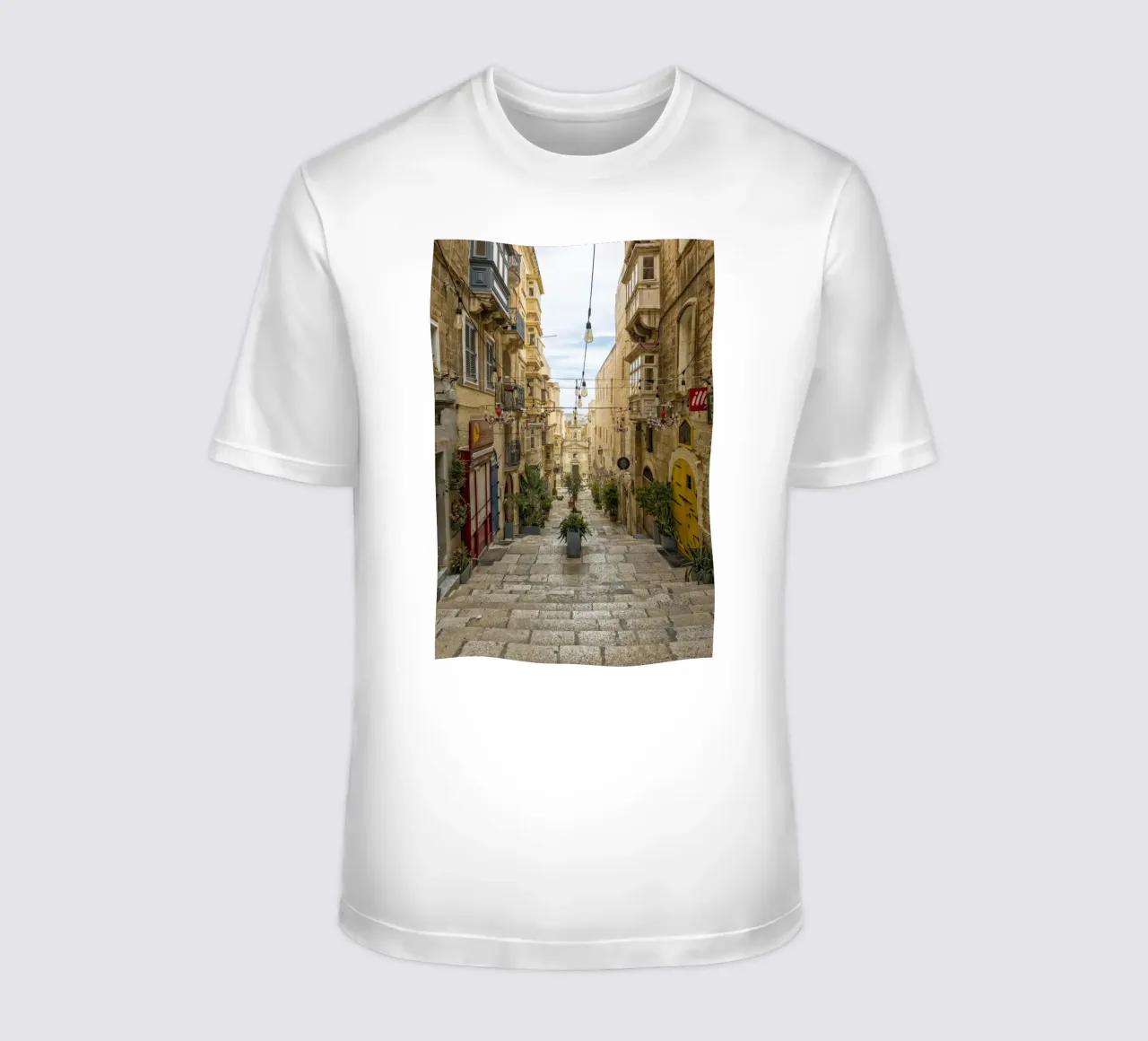 Street view Valetta Malta t-shirt by Curious Collections by Marielle Leenders