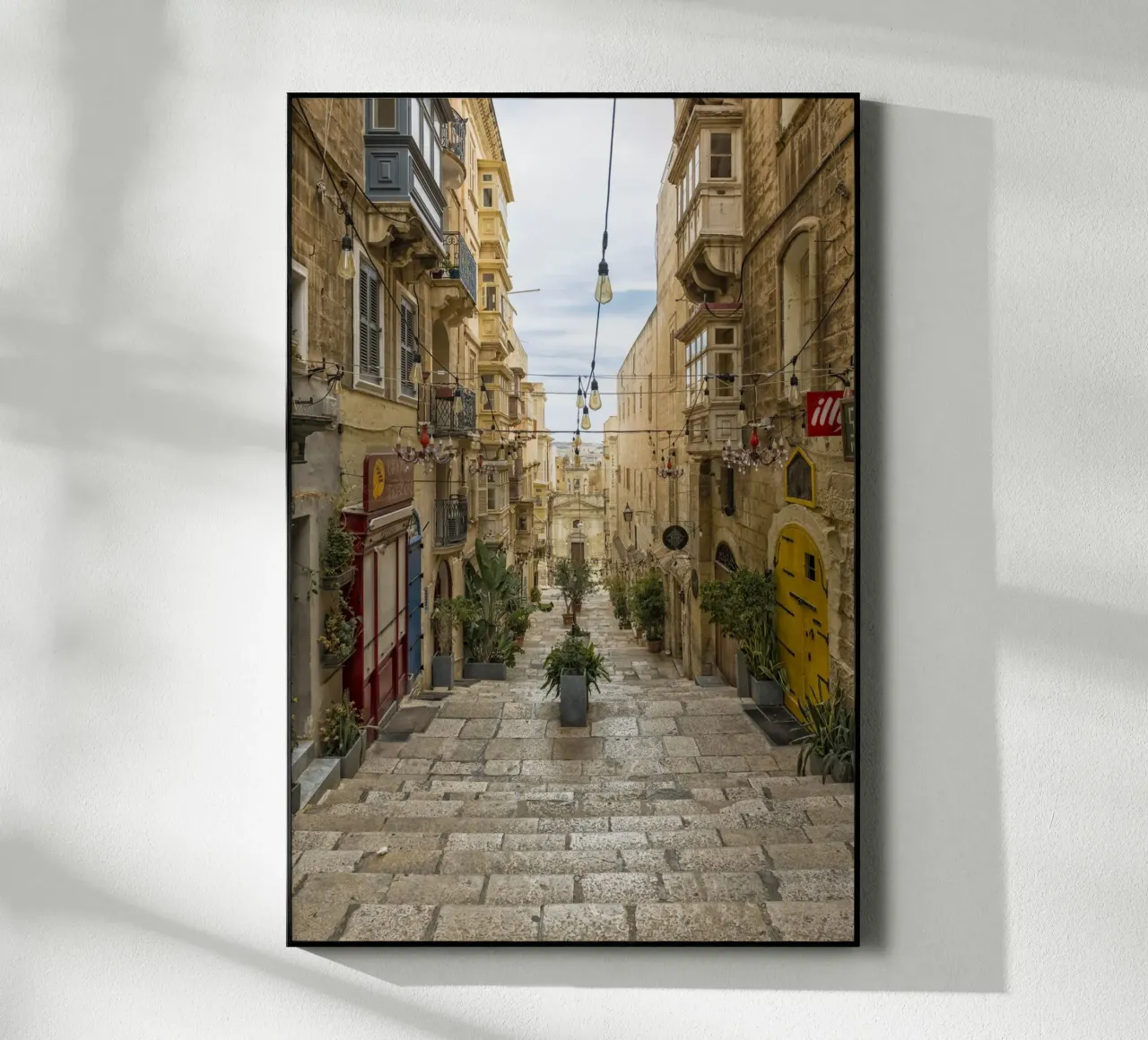 Street view Valetta Malta acrylic glass by Curious Collections by Marielle Leenders